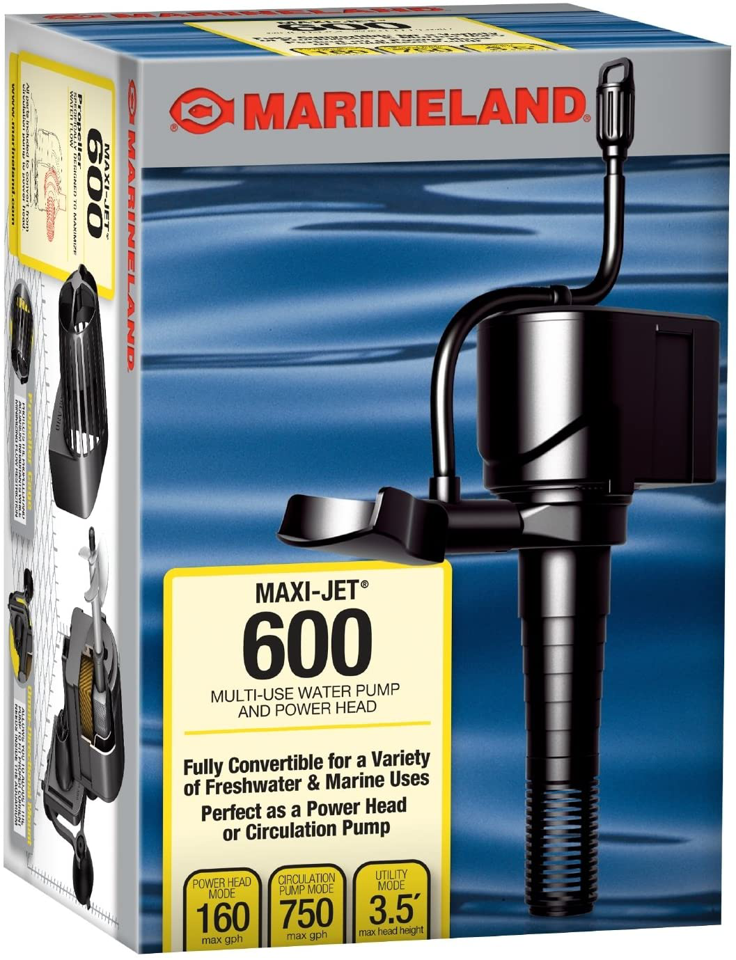 Marineland Maxi-Jet, Multi-Use Water Pump and Power Head Animals & Pet Supplies > Pet Supplies > Fish Supplies > Aquarium Fish Nets MarineLand 160/750 gph  