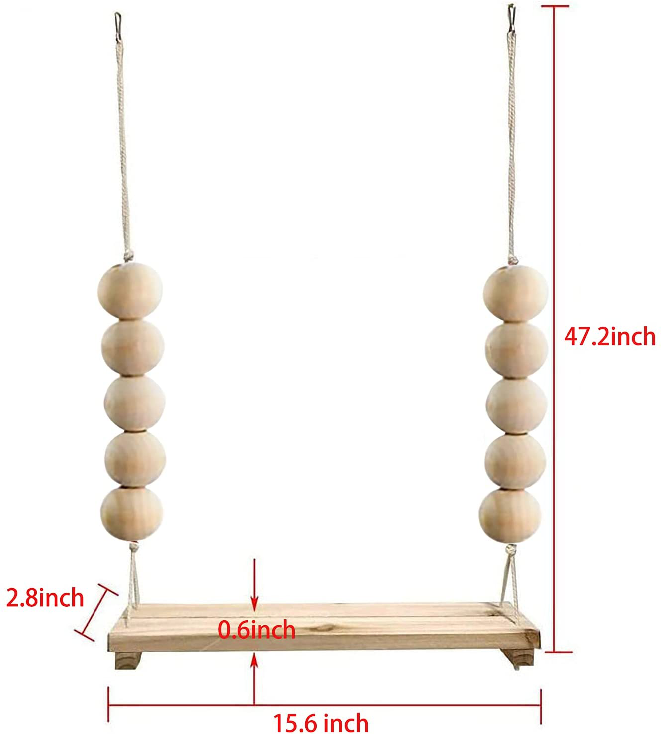 Besimple Chicken Swing Toy, Chicken Perch Ladder with Natural Wooden, Handmade Chicken Coop Swing Ladder Toy Wood Stand for Poultry Run Rooster Hens Chicks Bird Pet Parrots Macaw Animals & Pet Supplies > Pet Supplies > Bird Supplies > Bird Ladders & Perches Besimple   