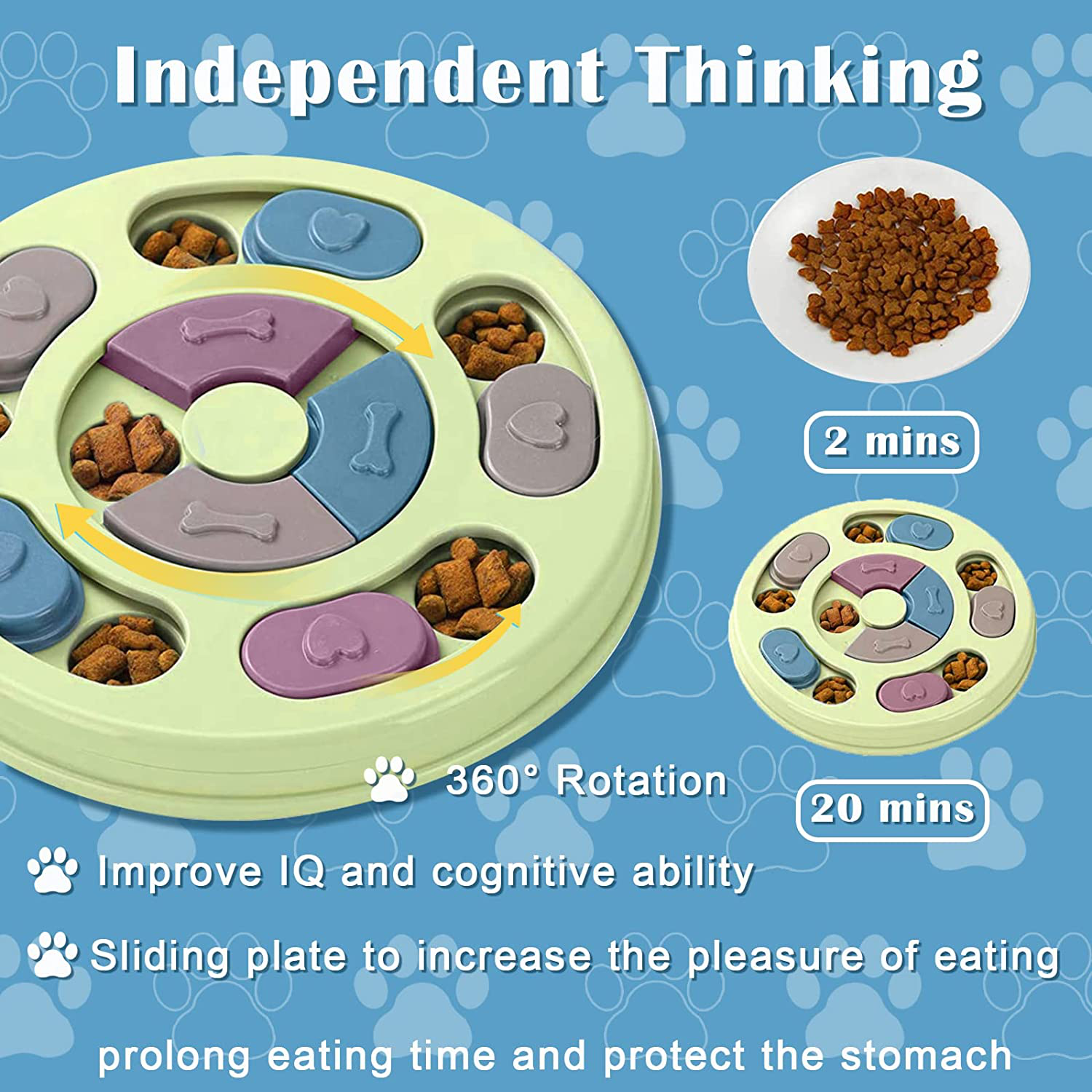 Dog Puzzle Toys, Interactive Dog Game, Dog Enrichment Toys for Puppy  Mentally Stimulating Treat Dispenser Dog Treat Puzzle Feeder for  Small,Medium and & Large Dogs Treat Training 