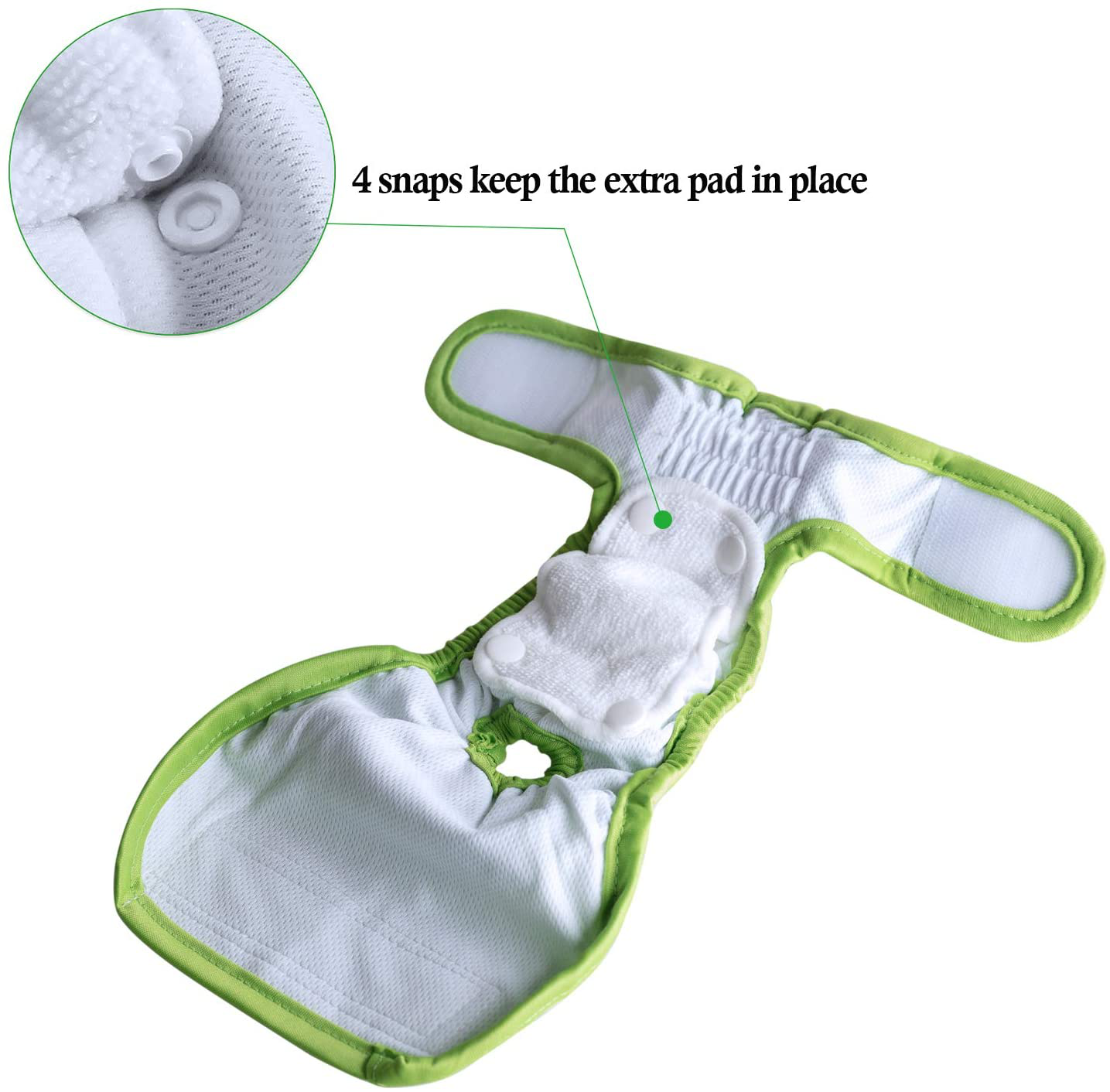 Teamoy Female Dog Diaper Pads, Reusable Doggie Diaper Wraps Liner Pads(Pack of 6) Animals & Pet Supplies > Pet Supplies > Dog Supplies > Dog Diaper Pads & Liners Damero INC   