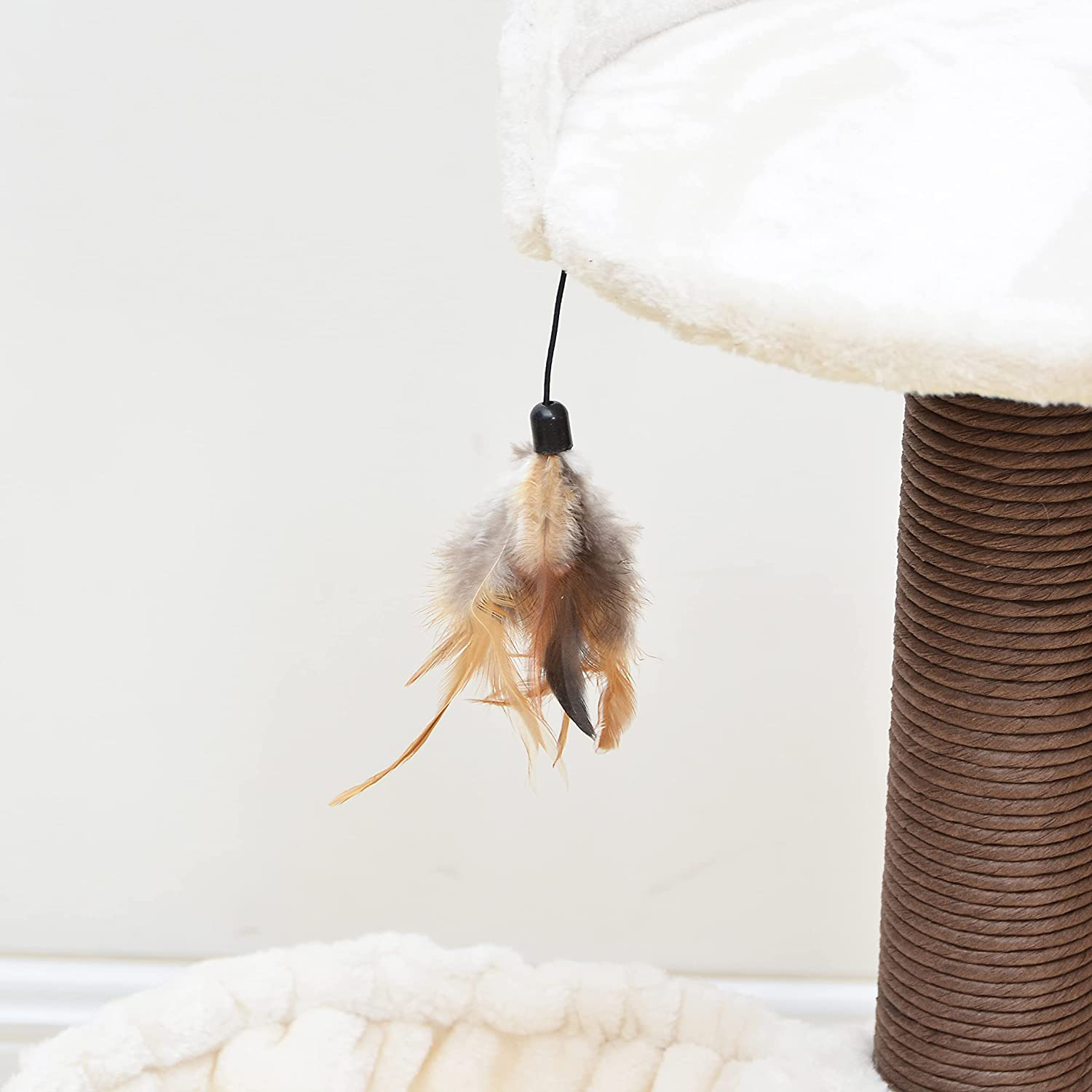 Catry Cat Tree with Feather Toy - Cozy Design of Cat Hammock Allure Kitten to Lounge In, Cats Love to Lazily Recline While Playing with Feather Toy and Scratching Post, (Innovative Arrival) Animals & Pet Supplies > Pet Supplies > Cat Supplies > Cat Furniture Catry   