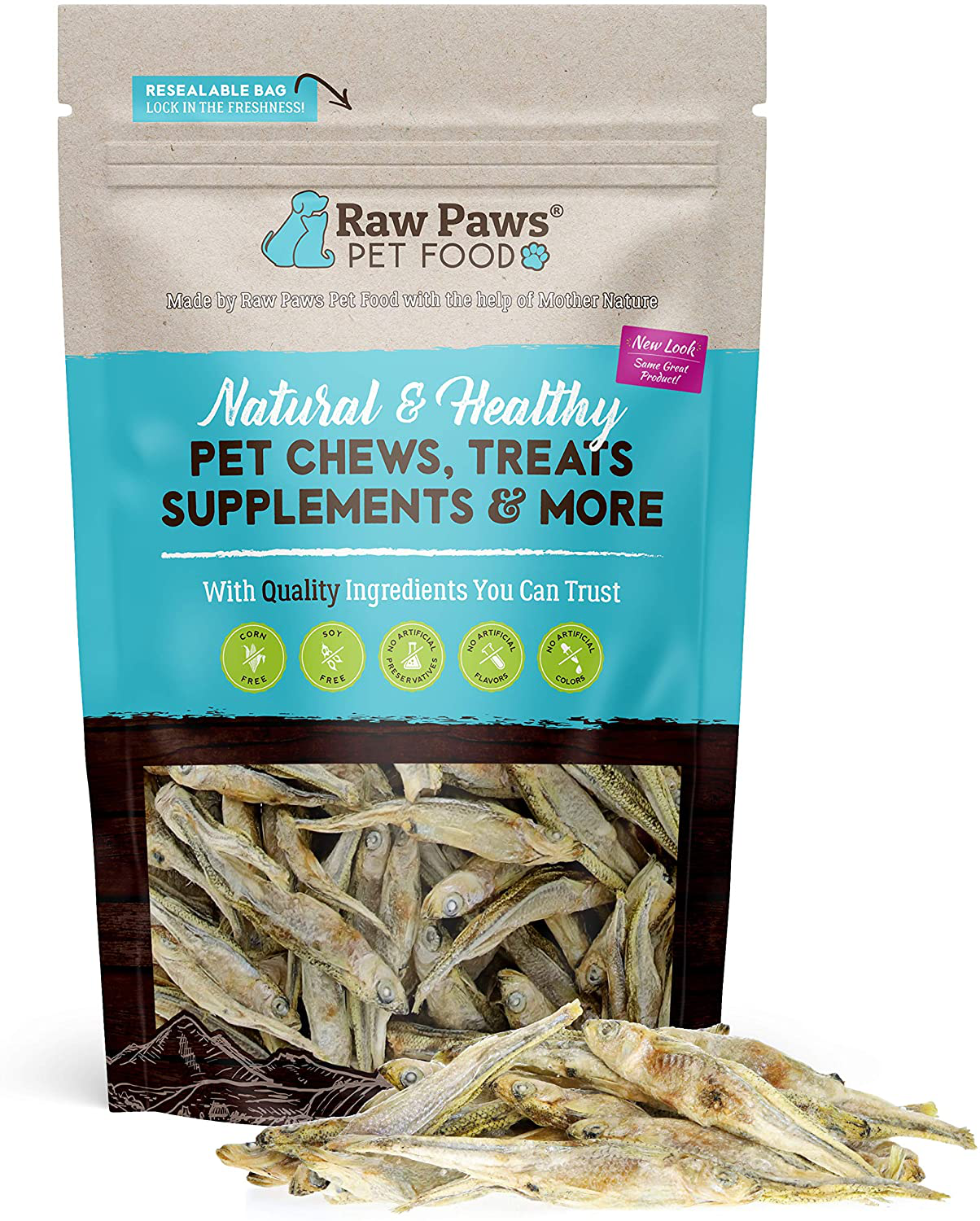 Raw Paws USA Freeze Dried Minnows for Dogs & Cats, 2-Oz - Grain Free Fish Dog Treats - Dried Minnows for Cats - Single Ingredient Minnow Treats for Dogs - Natural Fish Cat Treats - Dog Fish Treats Animals & Pet Supplies > Pet Supplies > Cat Supplies > Cat Treats Raw Paws   