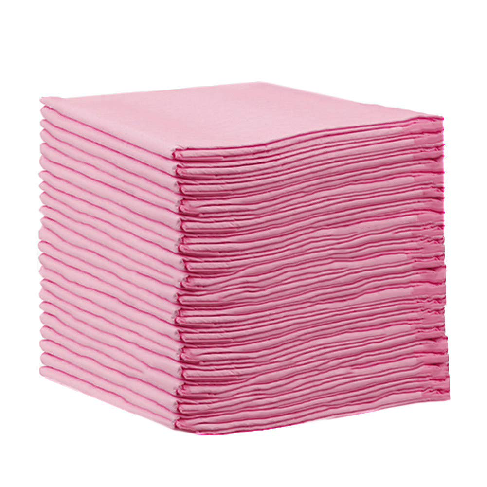 Disposable Large Changing Pads, High Absorbent Waterproof Portable Mattress, Leak-Proof Breathable Incontinence Pad, Play Sheet Bed Chair Table Mat Protector, Adult Child Baby Pets Underpad Animals & Pet Supplies > Pet Supplies > Dog Supplies > Dog Diaper Pads & Liners Zdolmy 30pack-Pink 18x24 Inch (Pack of 30) 