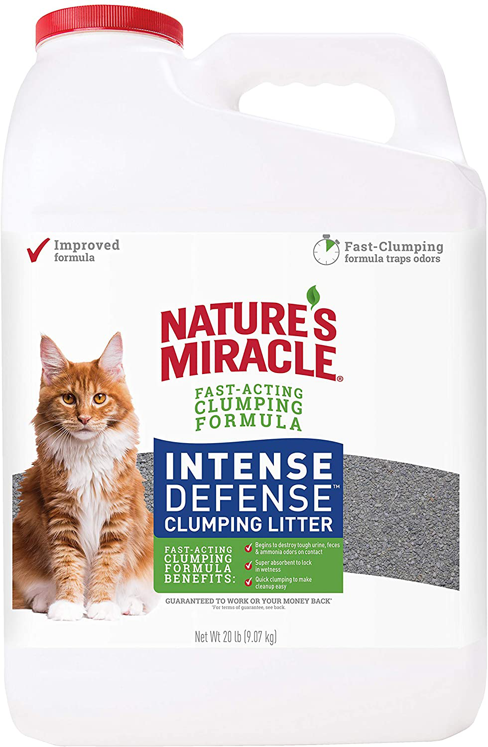 Nature'S Miracle Intense Defense Fast Clumping Cat Litter with Fast Acting Super Absorbing Formula Animals & Pet Supplies > Pet Supplies > Cat Supplies > Cat Litter Spectrum Brands Pet With Fragrance 20-Pound - Improved Formula 