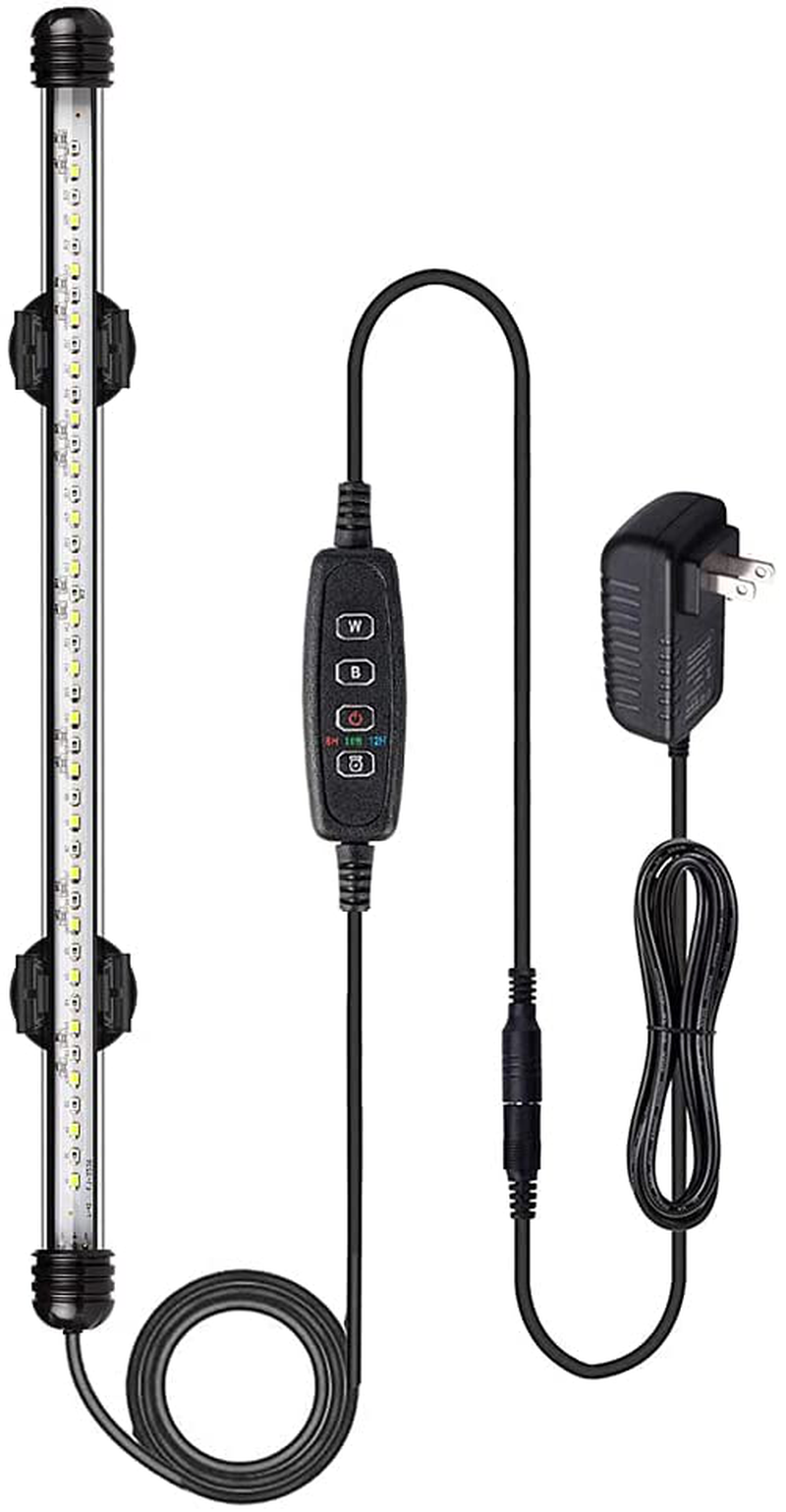 Submersible LED Aquarium Light,Fish Tank Light with Timer Auto On/Off Dimming Function,3 Light Modes Dimmable&4-Color Lamp Beads,10 Brightness Levels Optional&3 Levels of Timed Loop 30LEDS-RGB 11.5'' Animals & Pet Supplies > Pet Supplies > Fish Supplies > Aquarium Lighting Varmhus White&blue 15'' Timmer&Dimmer 