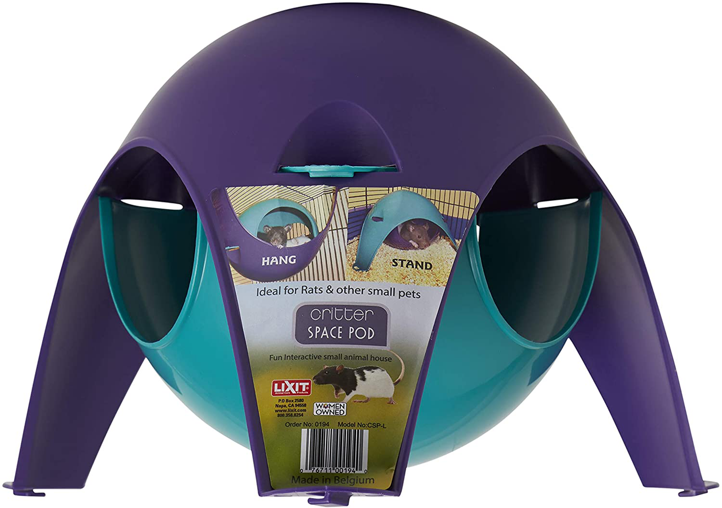 Lixit Critter Space Pod, Perfect for Small Animals Animals & Pet Supplies > Pet Supplies > Small Animal Supplies > Small Animal Habitat Accessories Lixit Large  