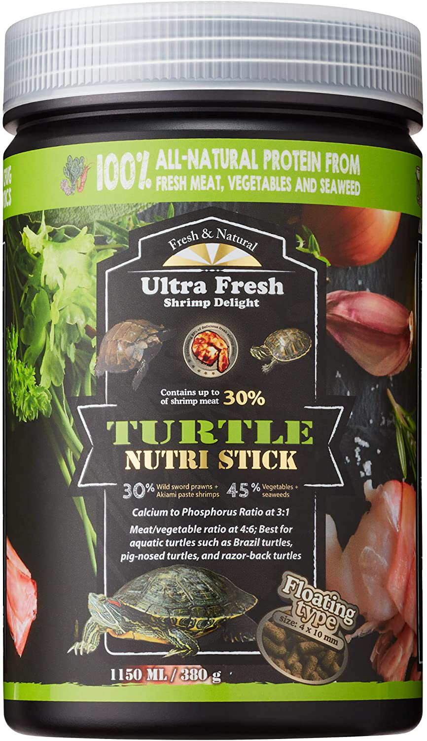 Ultra Fresh - Turtle Nutri Stick, Wild Sword Prawn, Calcium & Vitamin D-Enriched Aquatic Turtle Food with Probiotics for Picky Turtles Animals & Pet Supplies > Pet Supplies > Reptile & Amphibian Supplies > Reptile & Amphibian Food Ultra Fresh 13.4 Ounce (Pack of 1)  