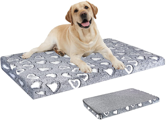 VANKEAN Dog Crate Mat Reversible(Warm and Cool), Stylish Pet Bed Mattress for Dogs, Water Proof Linings, Removable Machine Washable Cover, Firm Support Pet Pad for Small to Xx-Large Dogs, Grey Animals & Pet Supplies > Pet Supplies > Dog Supplies > Dog Beds VANKEAN XL(42 x 28")  