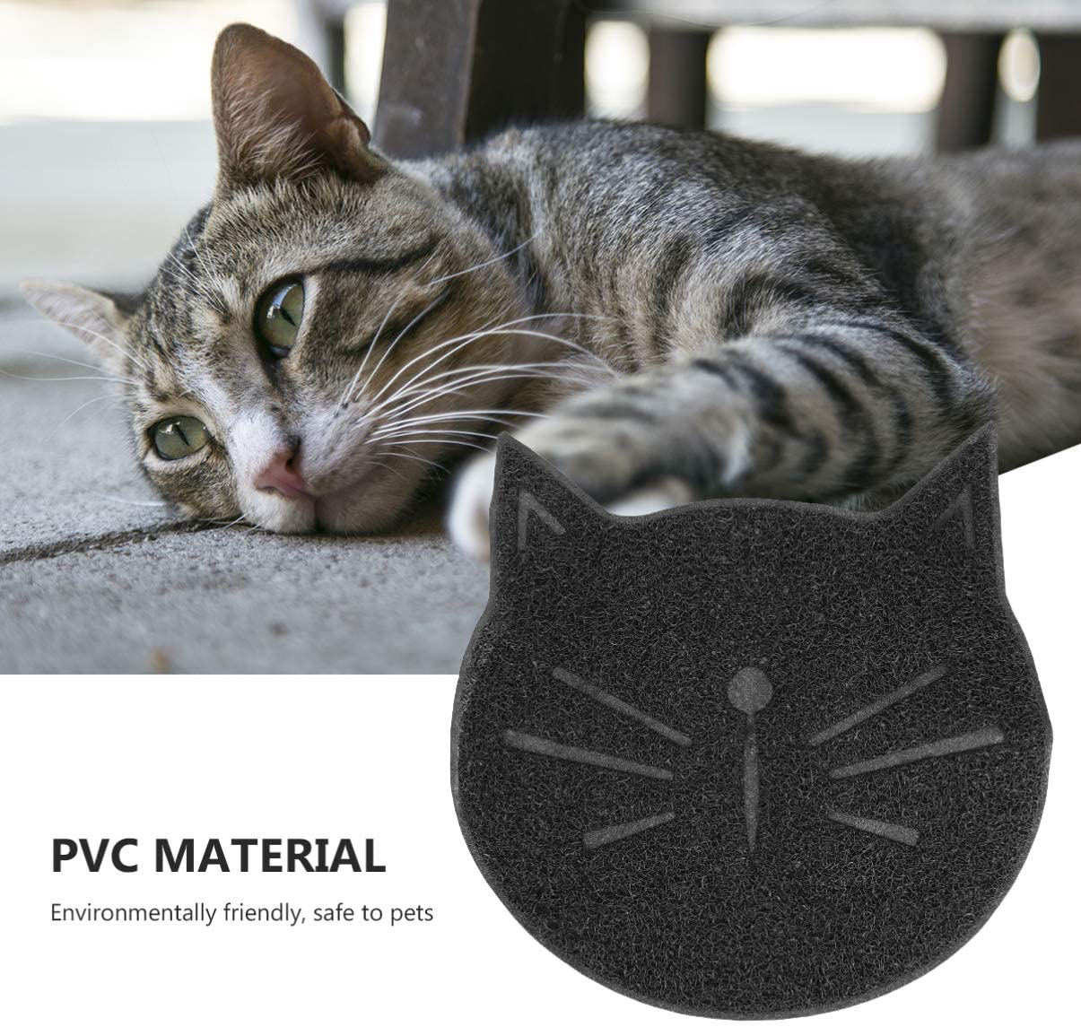 Totority Cat Litter Mat Litter Trapping Mat Scratching Pads for Cat Litter Box Mat Scatter Control Household