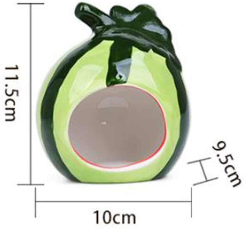 Nuxn Ceramic Hamster Bed Houses Cartoon Watermelon Shape Small Pet Animals Habitat Cage House Summer Cool Hamster Hideout Nest Animals & Pet Supplies > Pet Supplies > Small Animal Supplies > Small Animal Habitats & Cages Nuxn   