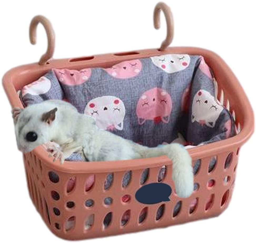 Jwshang Rat Bed, Hamster Hammock Hanging Basket Warm Bed, Rat Cage Accessories and Habitats, Small Animals Removable Nest Mat for Hamster, Sugar Glider, Rat Animals & Pet Supplies > Pet Supplies > Small Animal Supplies > Small Animal Habitat Accessories JWShang pink  