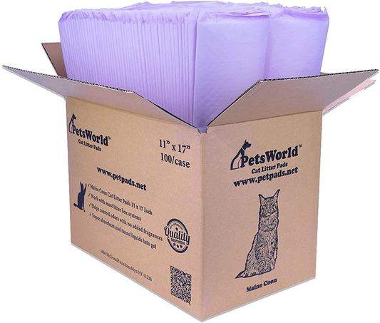PETSWORLD Cat Pads Refills for Tidy Cats Breeze Litter System for Cat Litter Box, 50 to 400 Pads Animals & Pet Supplies > Pet Supplies > Cat Supplies > Cat Litter PETSWORLD Unscented 100 Count 