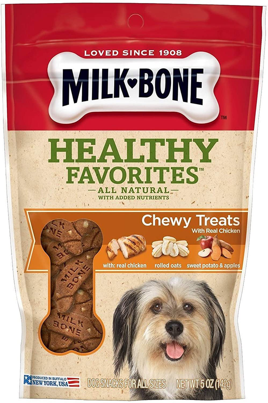 Milk-Bone Healthy Favorites Chewy Dog Treats, Real Chicken, 5 Ounces