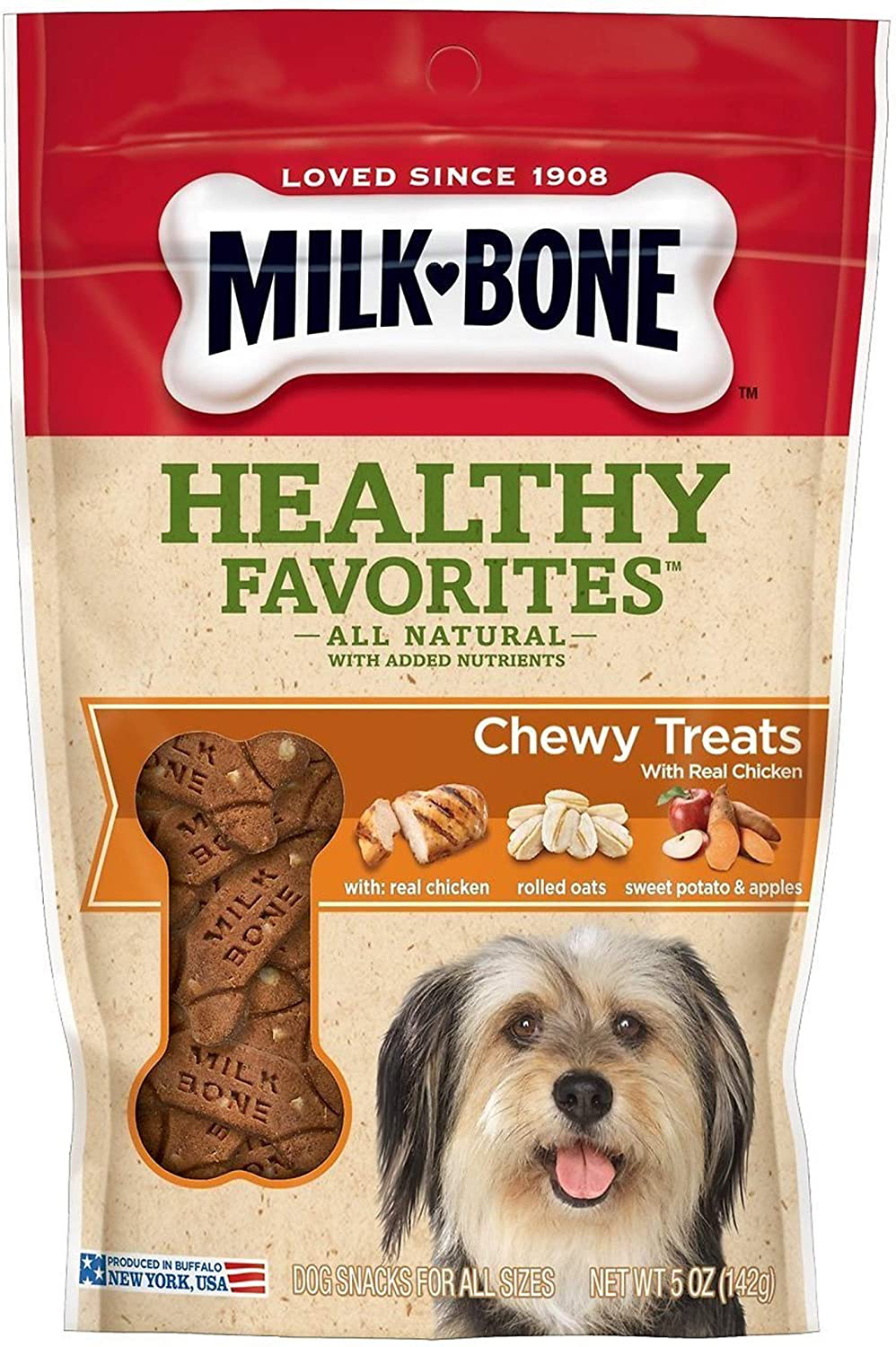 Milk-Bone Healthy Favorites Chewy Dog Treats, Real Chicken, 5 Ounces Animals & Pet Supplies > Pet Supplies > Dog Supplies > Dog Treats Milk-Bone   