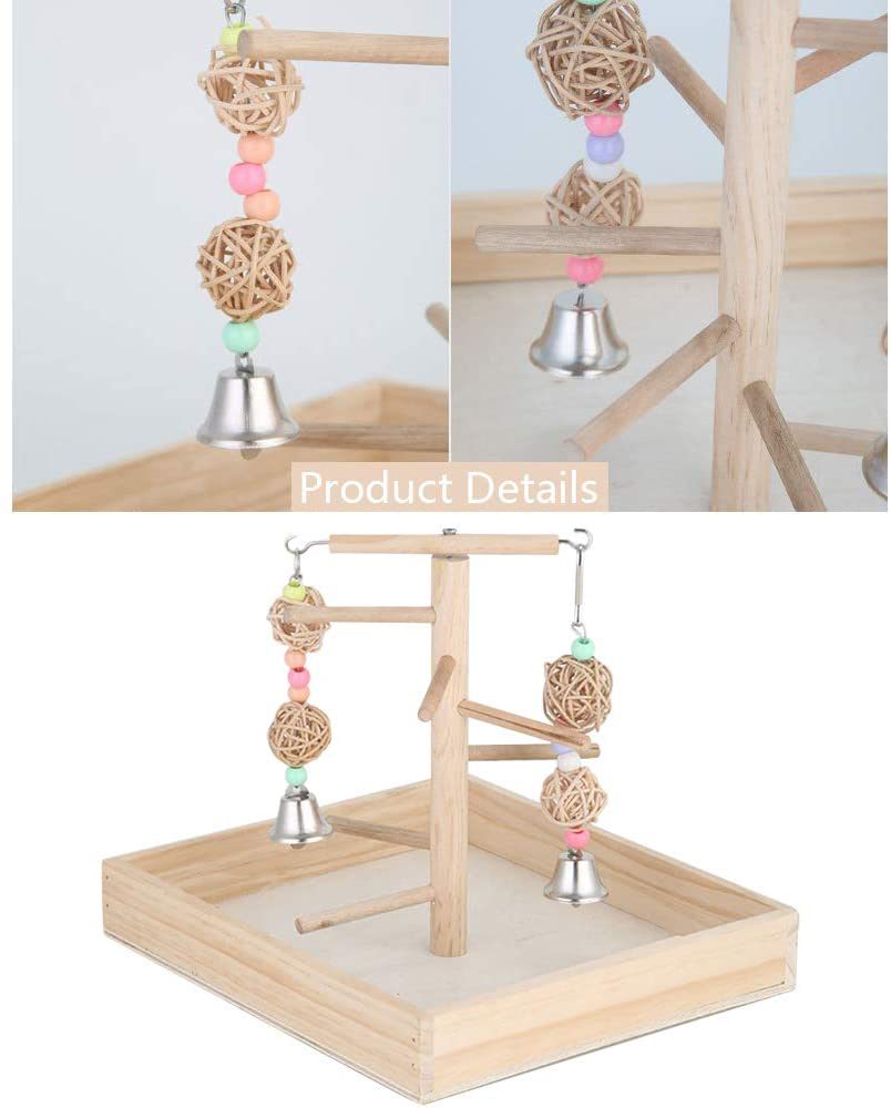 DAYOLY Parrots Playstand Bird Playground Wooden Perches Bird Claw Play Stand Gym Playpen Ladder for Parakeet Cockatoo Cockatiel Canaries Cage Accessories Training Toy Animals & Pet Supplies > Pet Supplies > Bird Supplies > Bird Gyms & Playstands DAYOLY   