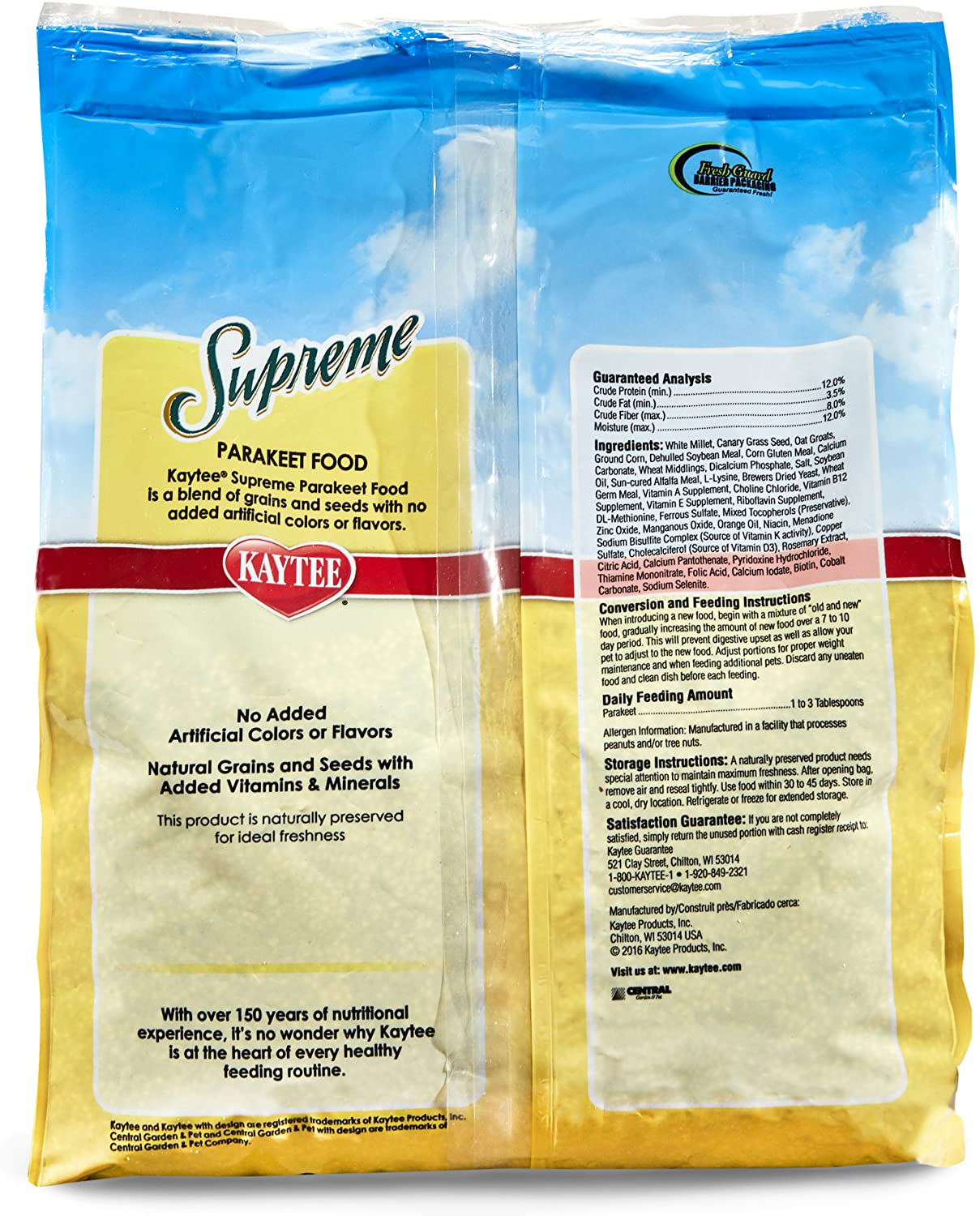 Kaytee Supreme Bird Food Animals & Pet Supplies > Pet Supplies > Bird Supplies > Bird Food Kaytee   