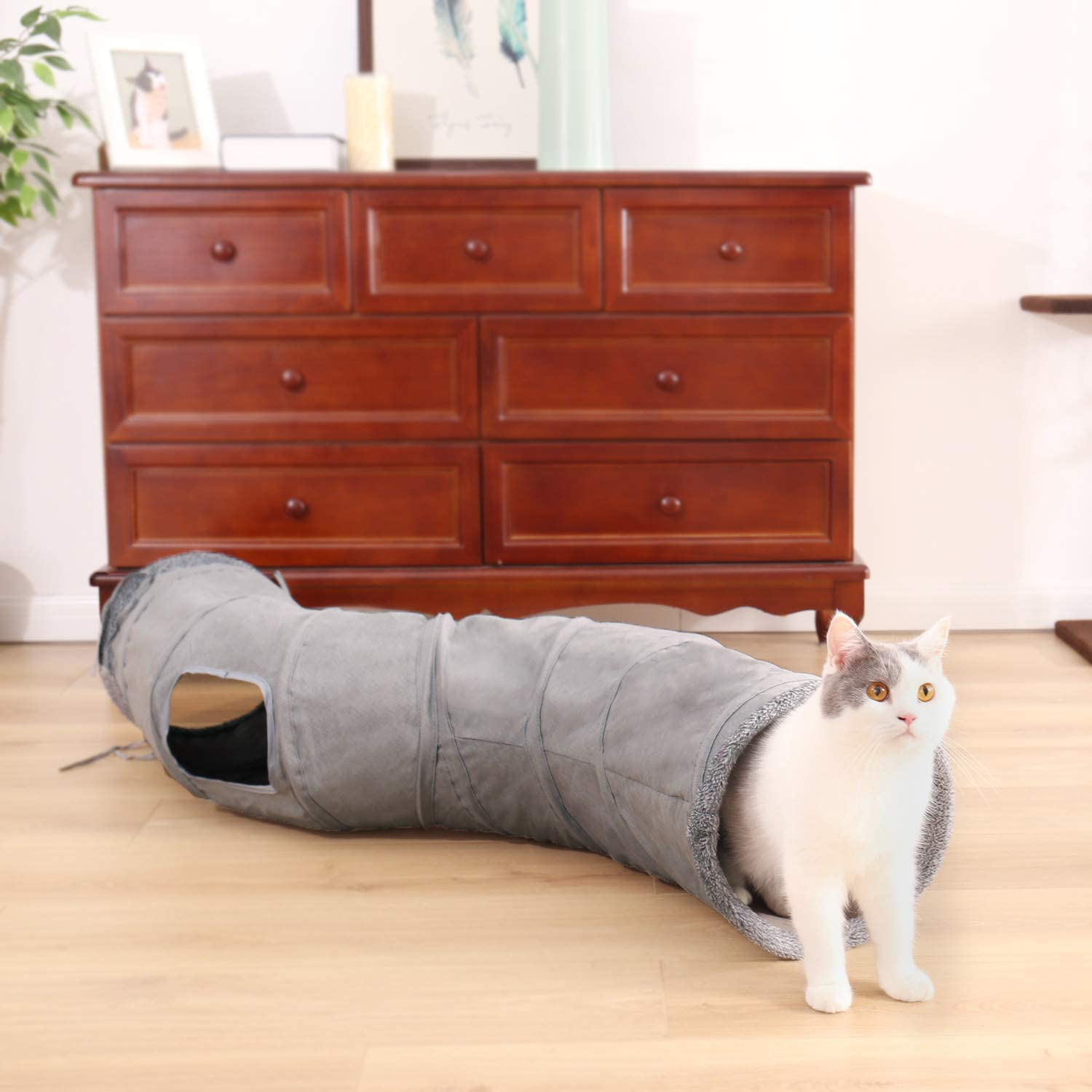 PAWZ Road Cat Tunnel Collapsible Cat Play Tube 10.5 Inches in Diameter 3 Ways and S Shape Animals & Pet Supplies > Pet Supplies > Dog Supplies > Dog Treadmills PAWZ Road   