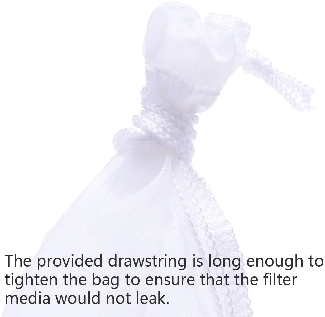 Alegi Aquarium Small Filter Media Bag Extra Fine,Reusable 180 Micron Drawstring Mesh Bags for Extra Fine Resins Filter Animals & Pet Supplies > Pet Supplies > Fish Supplies > Aquarium Filters ALEGI   