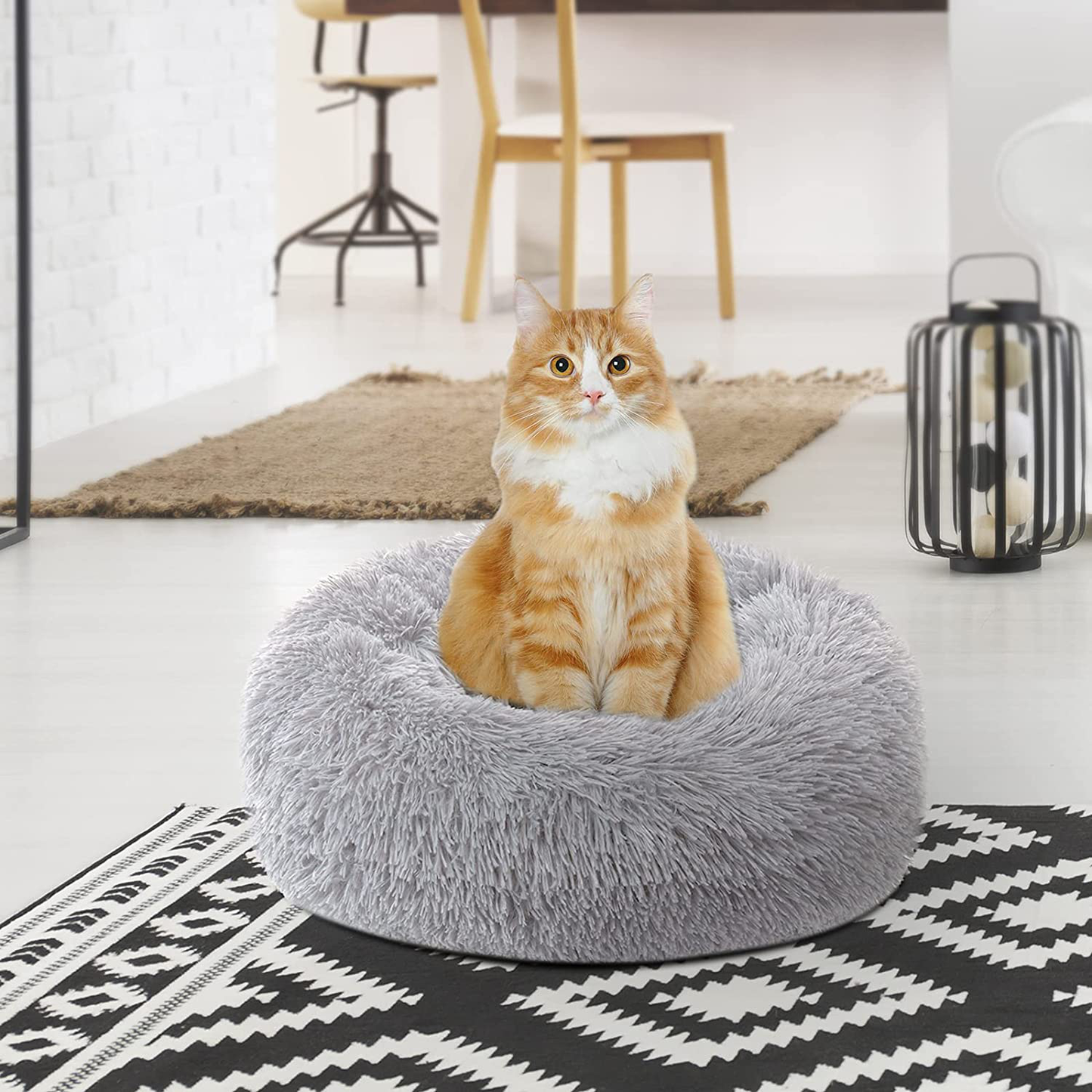 Dancewhale Cat Bed Donut Cuddler, Flurry Warming round Plush Cushion Mat for Small Medium Large Dogs and Cats, Indoor Sleeping Bed Animals & Pet Supplies > Pet Supplies > Cat Supplies > Cat Beds DanceWhale   