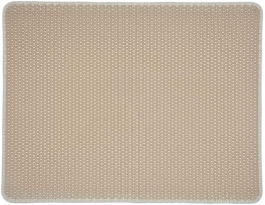 Double-Layer Cat Litter Mat Pet Mat, Water Stop Dog Playing with Cat Litter Box Filter Mat Rubbing Foot Mat (Color : Beige, Size : 22.83 14.56In) Animals & Pet Supplies > Pet Supplies > Cat Supplies > Cat Litter Box Mats YJS Beige 23.62*15.74in 