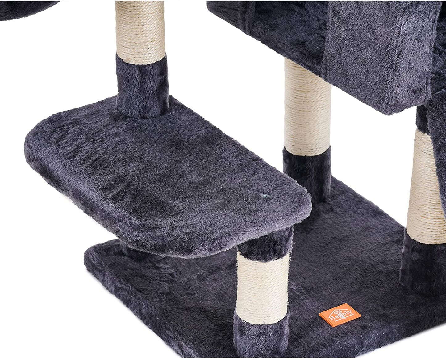 Heybly Cat Tree Cat Tower for Indoor Cats Multi-Level Cat Furniture Condo with Feeding Bowl and Scratching Board Animals & Pet Supplies > Pet Supplies > Cat Supplies > Cat Furniture Heybly   