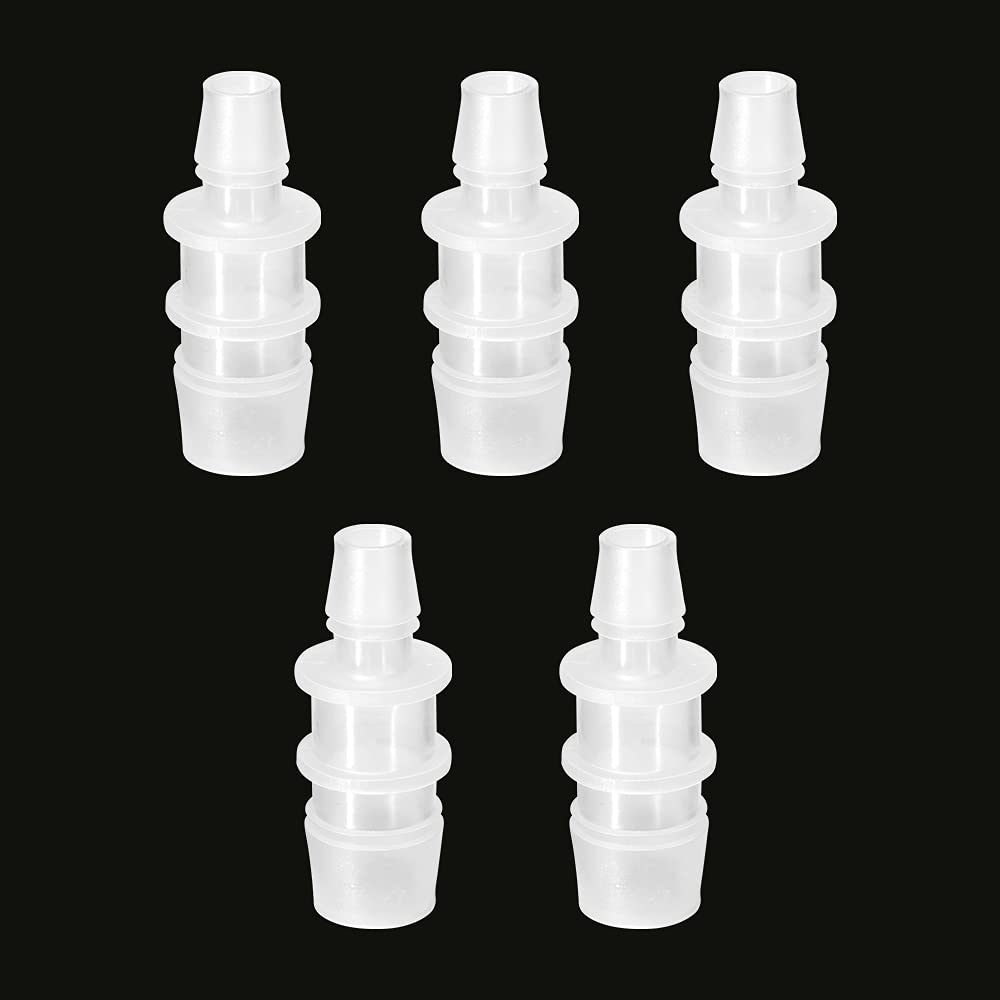 Feelers Plastic Hose Barb Reducer, 1/2" to 1/4" Barb Hose ID, Reducing Barb Brabed Fitting Mender Splicer Union for Coffee Maker and Aquarium Household Transport Fuel/Gas/Liquid/Air (Pack of 2) Animals & Pet Supplies > Pet Supplies > Fish Supplies > Aquarium & Pond Tubing Feelers 5pcs 5/8-3/8 