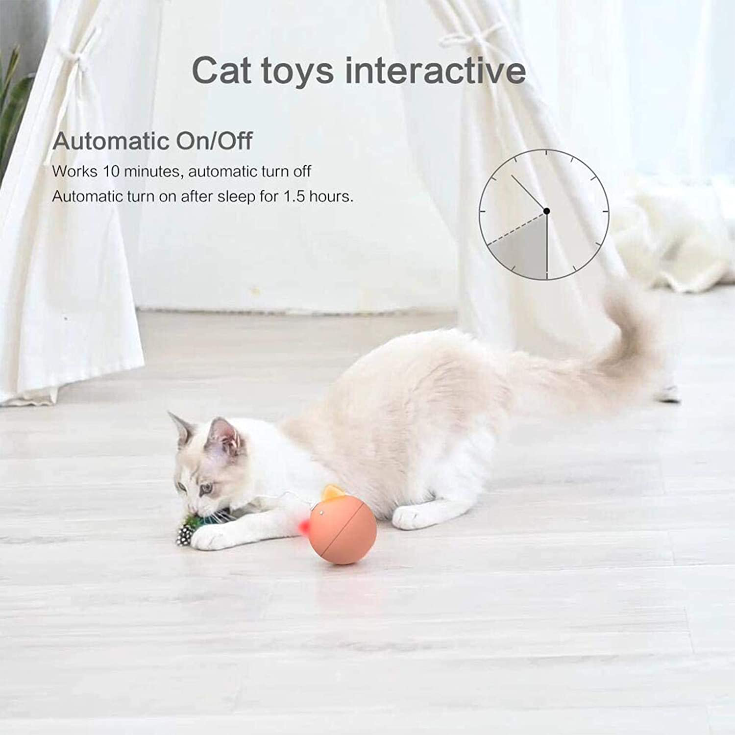 BENTOPAL Cat Toys for Indoor Cats Automatic Interactive with Cats/Kittens, Feather Can Replaced Animals & Pet Supplies > Pet Supplies > Cat Supplies > Cat Toys BENTOPAL   