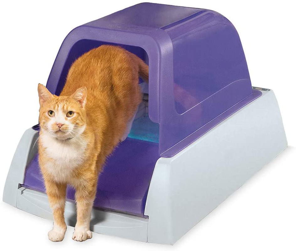 Petsafe Scoopfree Original Automatic Self-Cleaning Cat Litter Boxes - Purple or Taupe - Ultra with Health Counter - Includes Disposable Litter Tray with 4.5 Lb Premium Blue Crystal Cat Litter