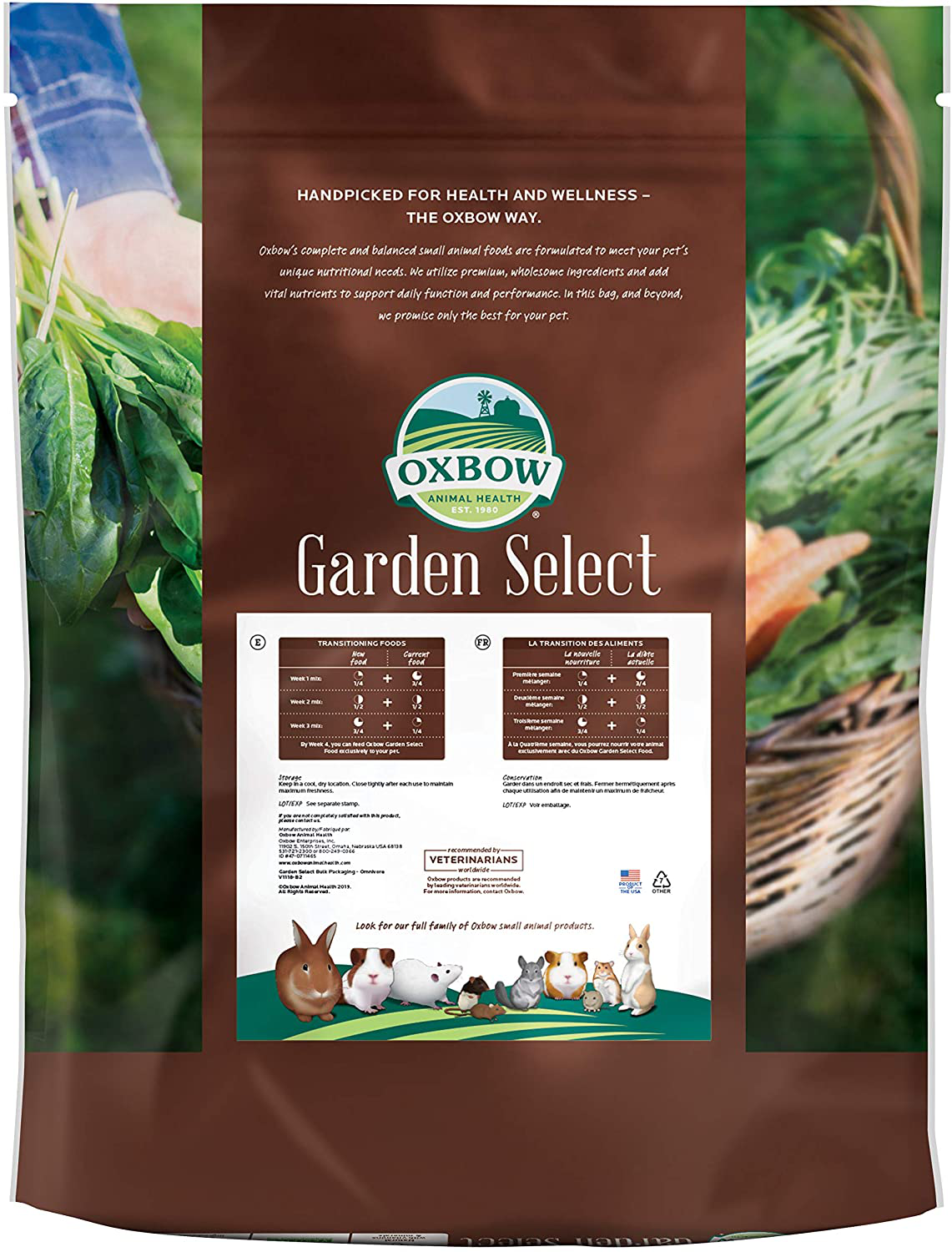 Oxbow Animal Health Garden Select Hamster and Gerbil Food, Garden-Inspired Recipe for Hamsters and Gerbils, Non-Gmo, Made in the USA, 20 Pound Bag