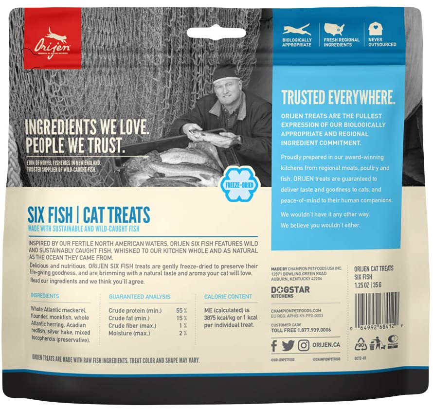 ORIJEN Freeze Dried Cat Treats, Grain Free, Natural and Raw Animal Ingredients Animals & Pet Supplies > Pet Supplies > Cat Supplies > Cat Treats Orijen   