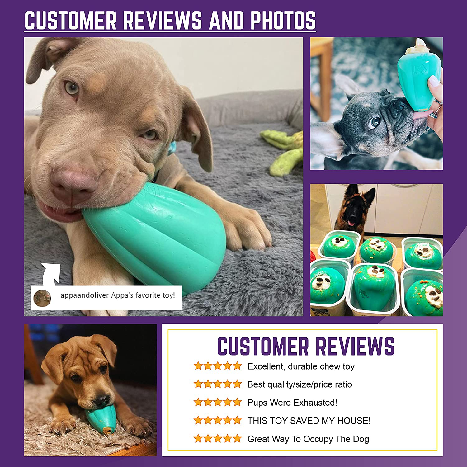 Chew King Premium Treat Dog Toy, Extremely Durable Natural Rubber Toy, Filler Toy, Pack of 2 Animals & Pet Supplies > Pet Supplies > Dog Supplies > Dog Toys Chew King   