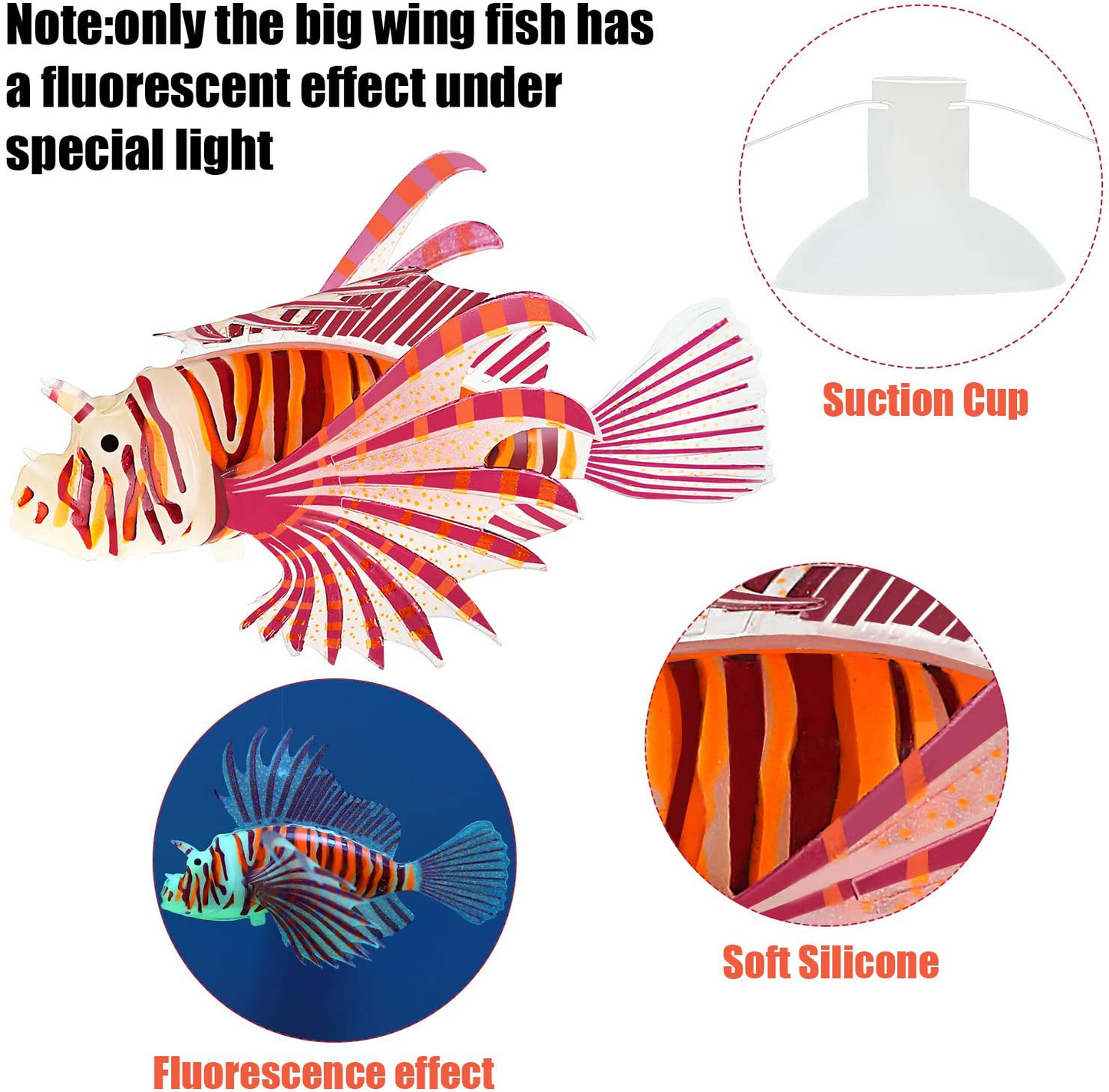 Weewooday 7 Pieces Artificial Glowing Fish 5 Styles Colorful Fake Fish Glowing Effect Aquarium Decor Floating Ornament Simulation Jellyfish for Fish Tank Decoration Animals & Pet Supplies > Pet Supplies > Fish Supplies > Aquarium Decor Weewooday   