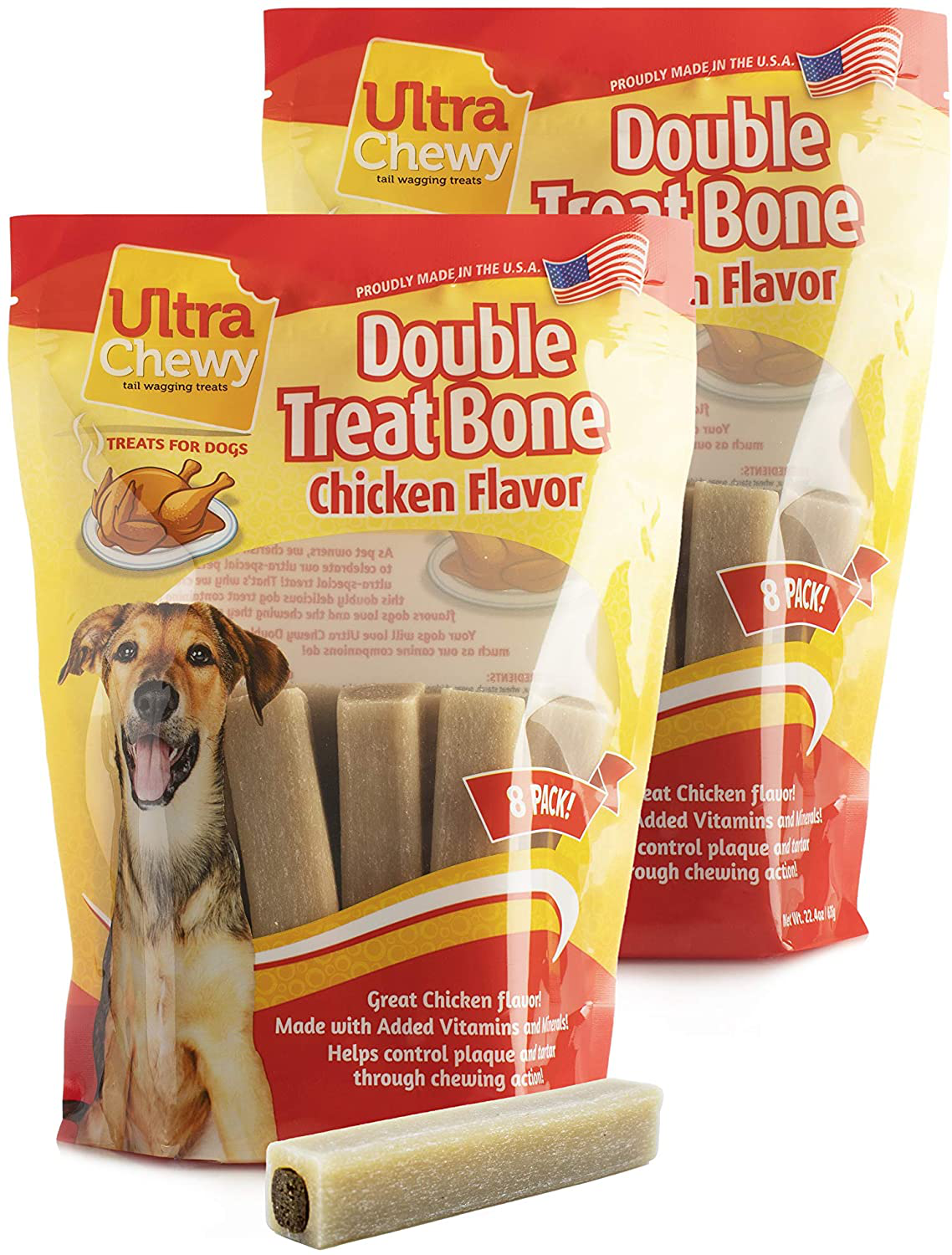 Ultra Chewy Naturals Dog Treats Bone - Made in USA - Highly Digestible Irresistible Flavors Special - Box with 2 Value Packs Animals & Pet Supplies > Pet Supplies > Small Animal Supplies > Small Animal Treats Ultra Chewy Chicken  