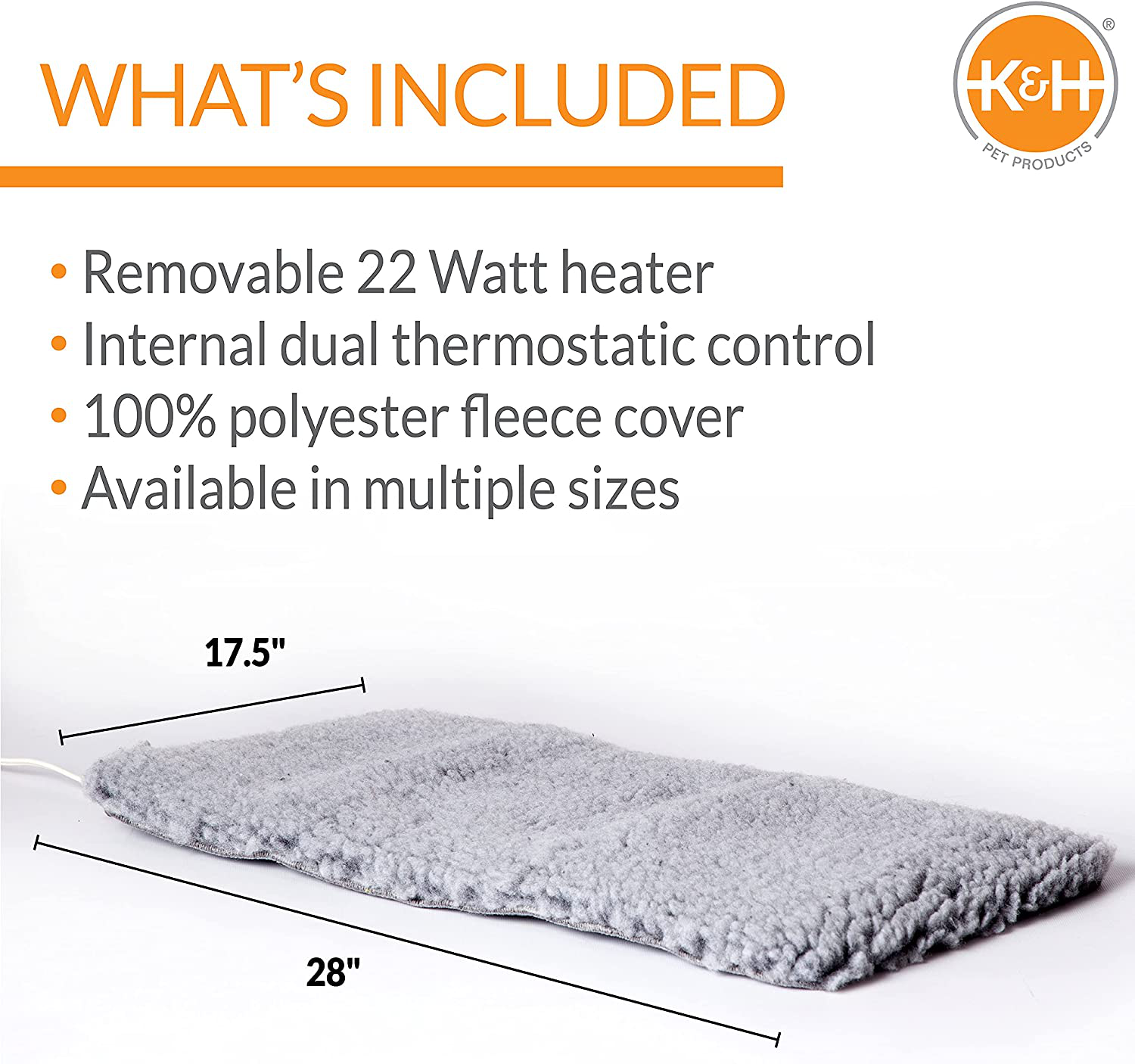 K&H Pet Products Thermo-Plush Pad Indoor Heated Pet Bed for Dogs & Cats Animals & Pet Supplies > Pet Supplies > Dog Supplies > Dog Beds K&H PET PRODUCTS   