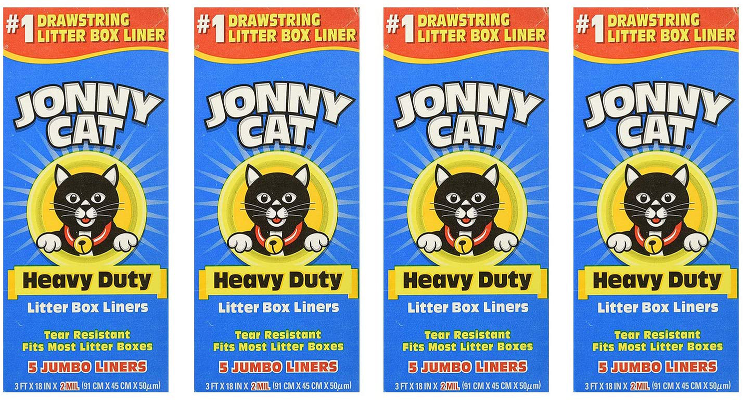 JONNY CAT Cat Litter Box Liners 5Per Box - 2 Pack (Total 10 Liners) (Pack of 4) Animals & Pet Supplies > Pet Supplies > Cat Supplies > Cat Litter Box Liners JONNY CAT 4  