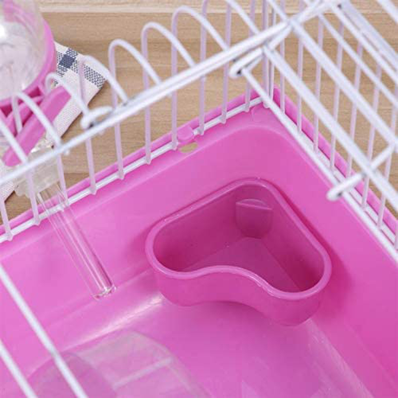 Simple Cavie Guinea Pig Cage & Rabbit Cage | Pet Cage Includes Free Water Bottle & Food Bowl&Hamster Running Wheel (Pink) Animals & Pet Supplies > Pet Supplies > Small Animal Supplies > Small Animal Habitats & Cages Zhang Ku   