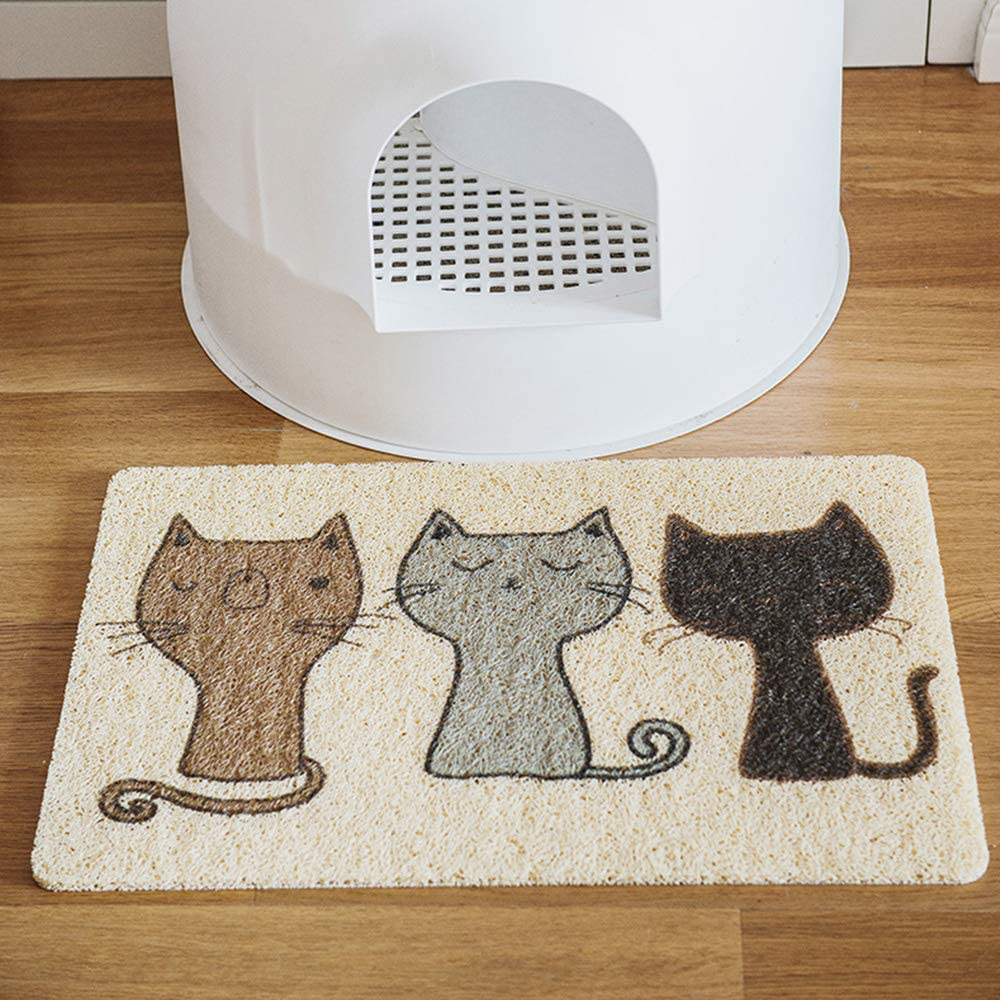 Dimolan Cat Litter Mat,Super Cute Cat Feeding Placemat for Puppy Pet Food Catching,Water-Resistant,Durable and Easy to Clean. Animals & Pet Supplies > Pet Supplies > Cat Supplies > Cat Litter Box Mats Dimolan   