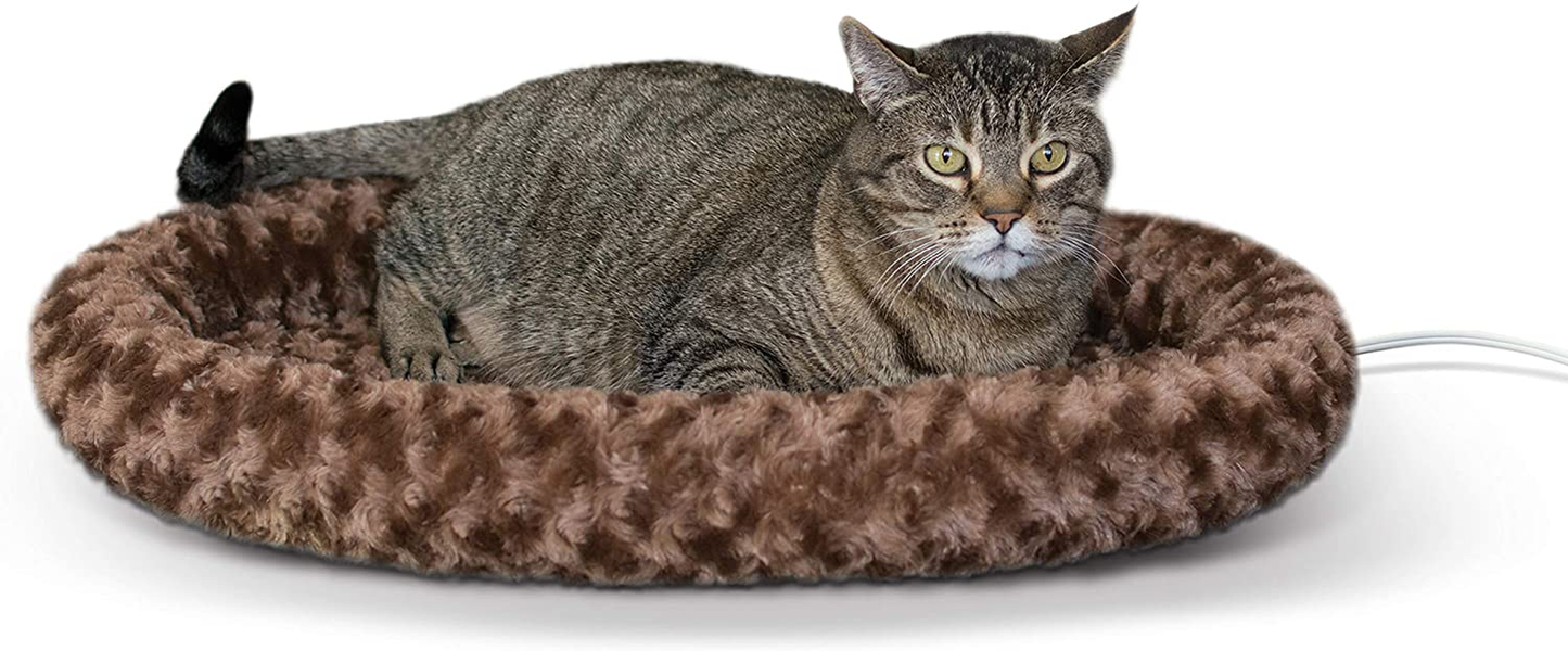 K&H PET PRODUCTS Thermo-Kitty Fashion Splash Animals & Pet Supplies > Pet Supplies > Cat Supplies > Cat Beds Central Garden & Pet Mocha Large 16 X 22 Inches 