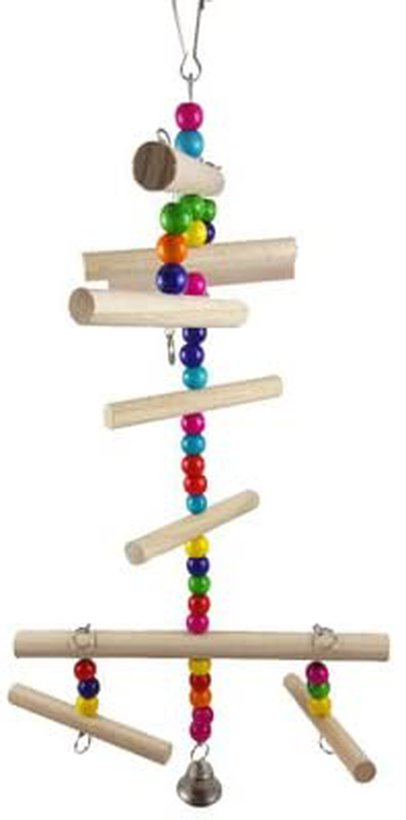 Hypeety Wooden Swings Toy Bridge Perches Stand Ladder for Small Birds Budgie Parakeet Cockatiel Cage Accessories Pet Chewing Hanging Toy Animals & Pet Supplies > Pet Supplies > Bird Supplies > Bird Ladders & Perches Hypeety   