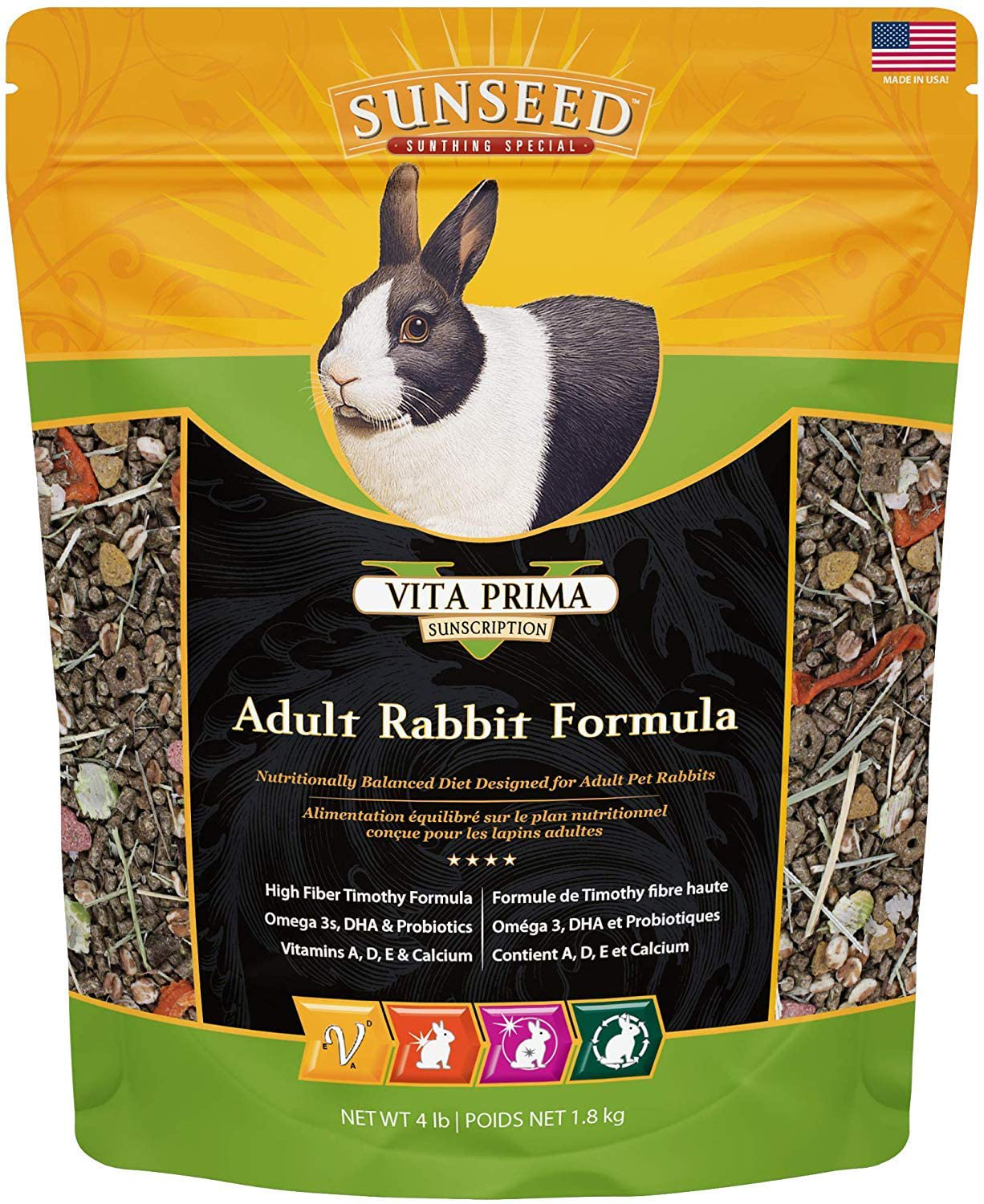 Sunseed Company (3 Pack) Vita Prima Rabbit Formula (4 Lb. Bag)