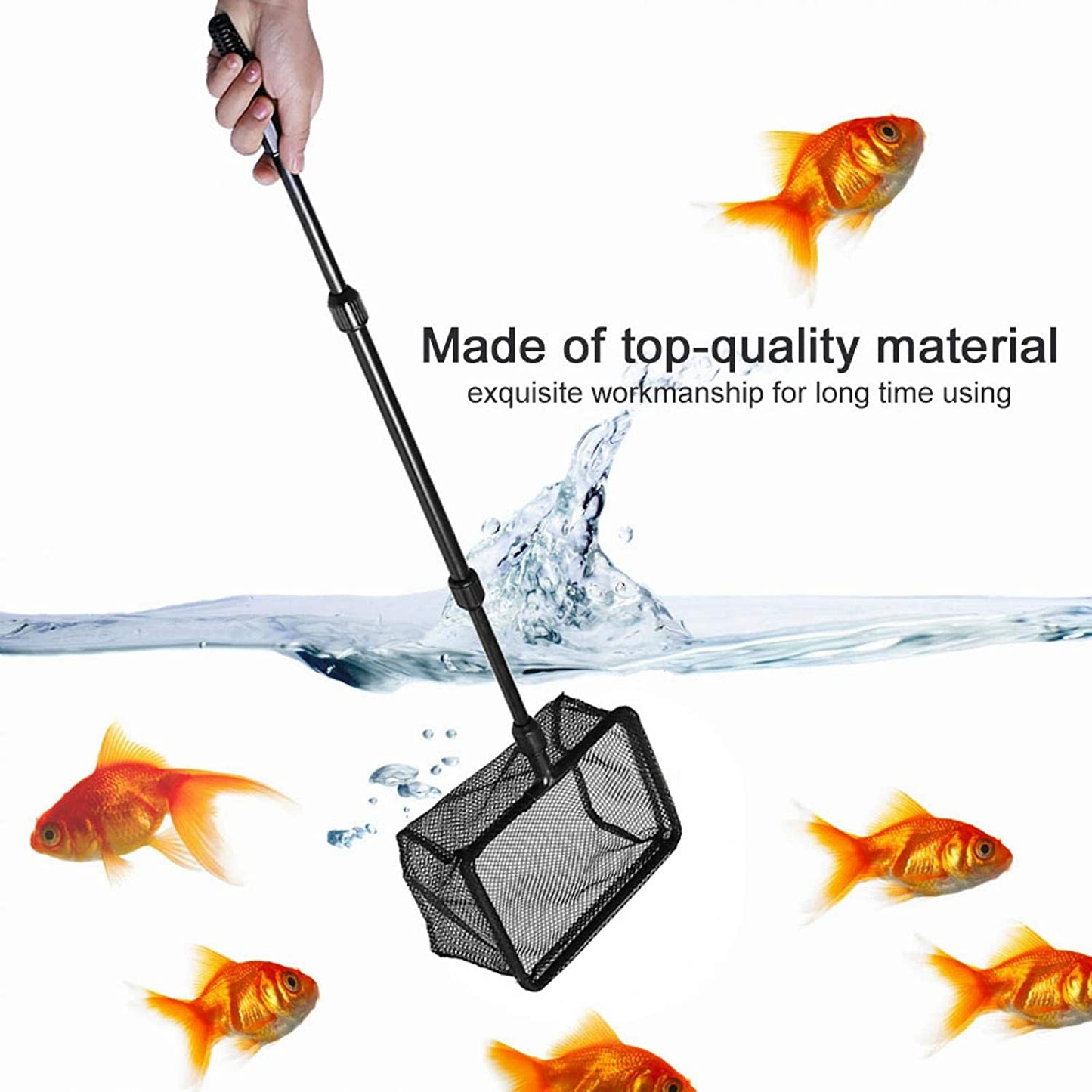 EVTSCAN 3 Size Aquarium Retractable Fishing Landing Net Floating Objects Clean Tools Animals & Pet Supplies > Pet Supplies > Fish Supplies > Aquarium Fish Nets EVTSCAN   