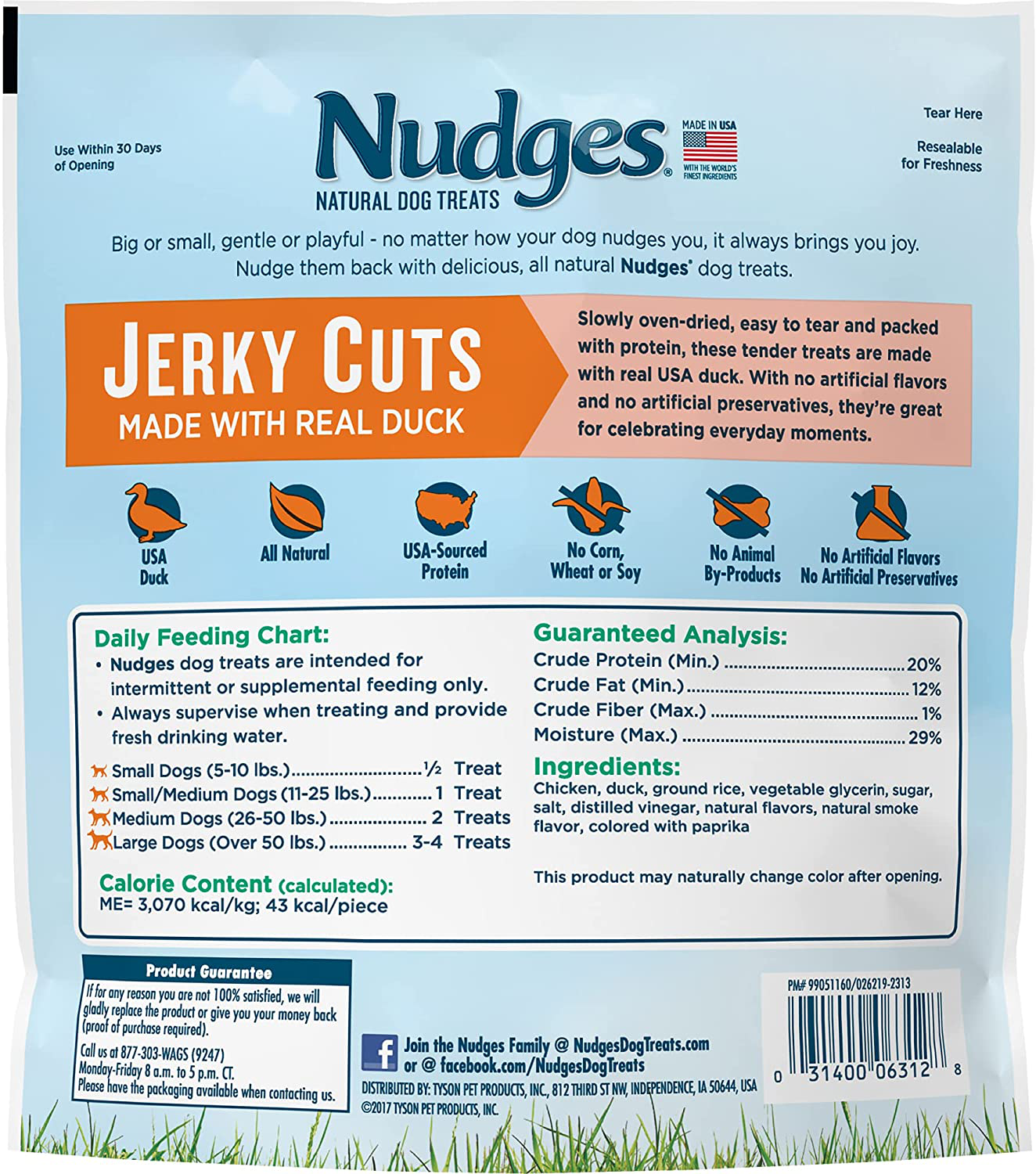 Nudges Natural Dog Treats Jerky Cuts Made with Real Duck Animals & Pet Supplies > Pet Supplies > Small Animal Supplies > Small Animal Treats Nudges   