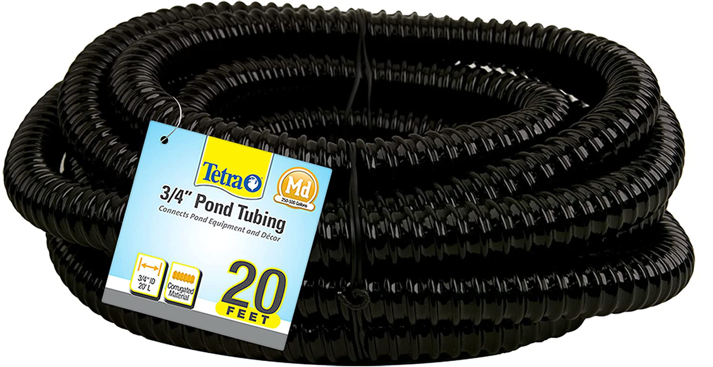 Tetrapond Pond Tubing 3/4 Inch Diameter, 20 Feet Long, Connects Pond Components