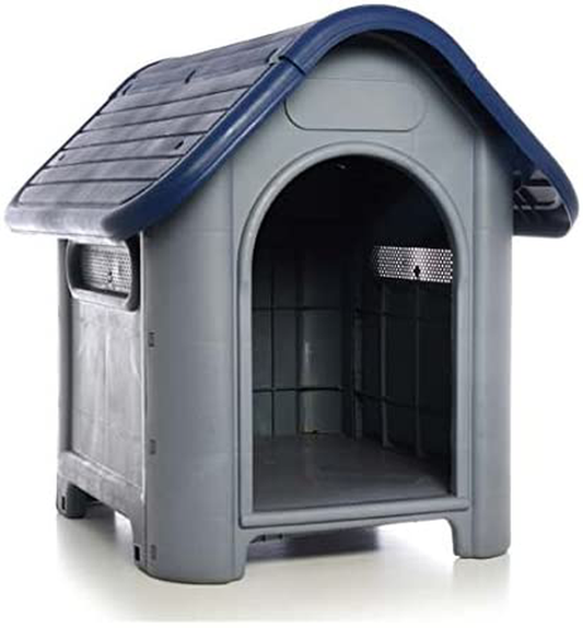 Plastic Dog House-Blue 29.13X22.44X25.98 in by Dollaritemdirect Animals & Pet Supplies > Pet Supplies > Dog Supplies > Dog Houses DollarItemDirect   