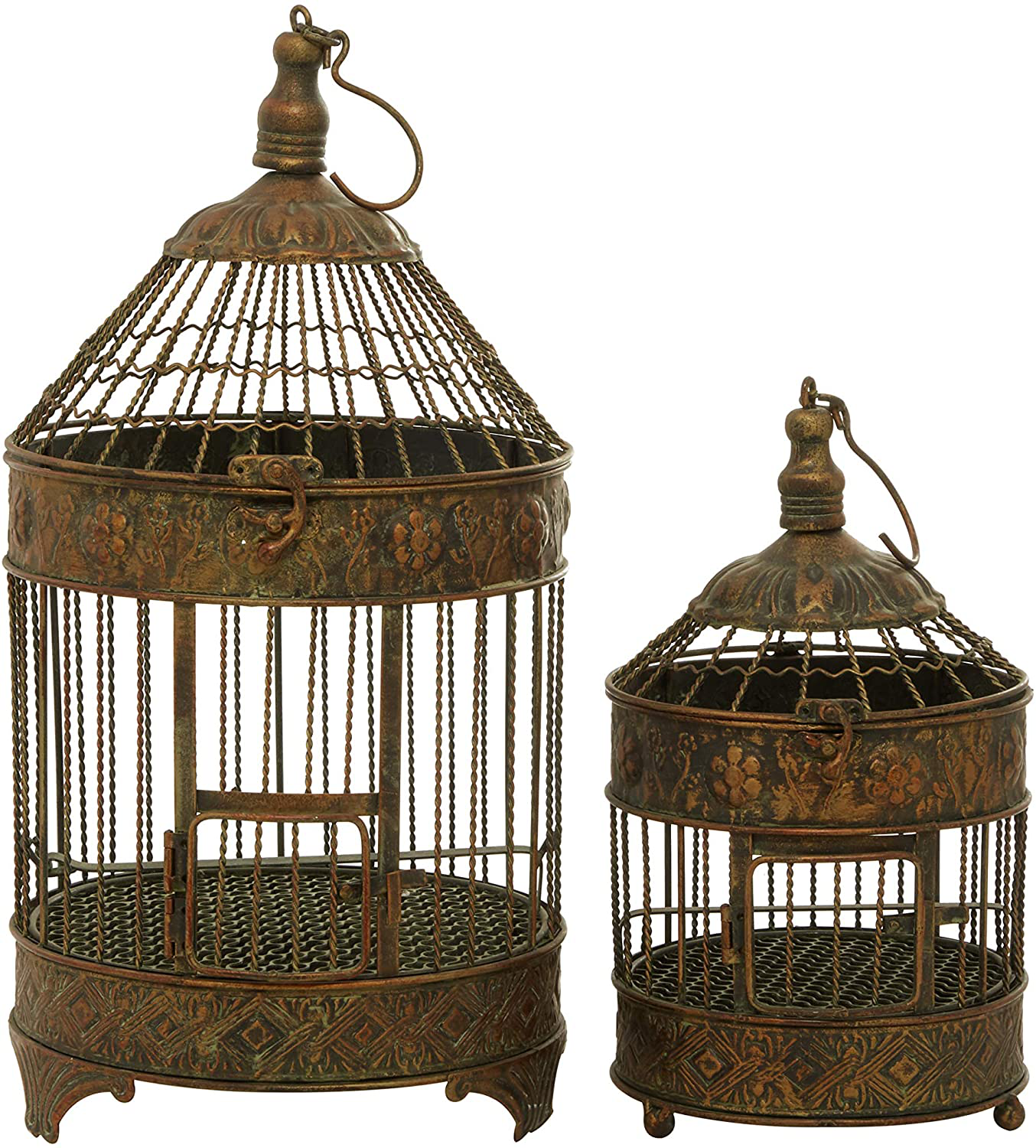 Deco 79 Metal Bird Cage, 24-Inch and 16-Inch, Set of 2 Animals & Pet Supplies > Pet Supplies > Bird Supplies > Bird Cages & Stands D'Eco   