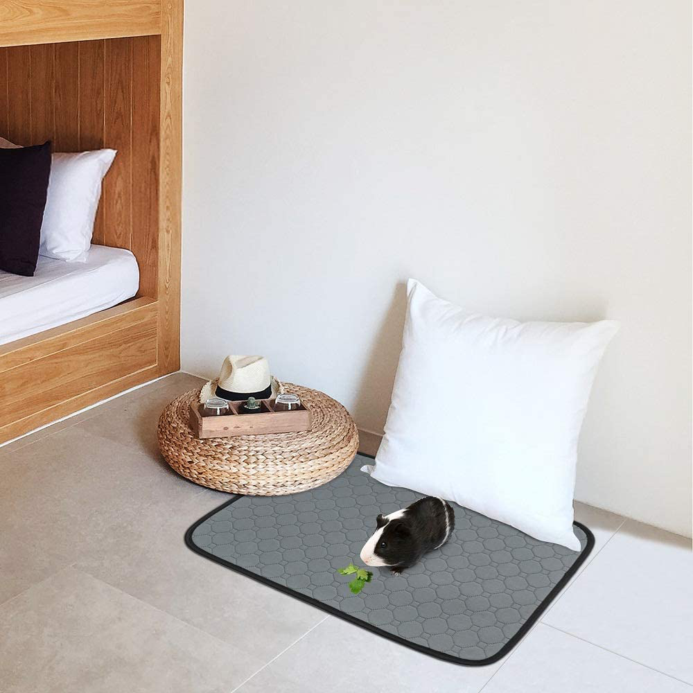 Sycore Guinea Pig Pee Changing Pads 2 Pack, Washable Waterproof Fleece Cage Liners for Guinea Pig and Small Pet Animals,Reusable anti Slip Guinea Pig Bedding Pee Pad Small Size (Grey) Animals & Pet Supplies > Pet Supplies > Small Animal Supplies > Small Animal Bedding SYcore   