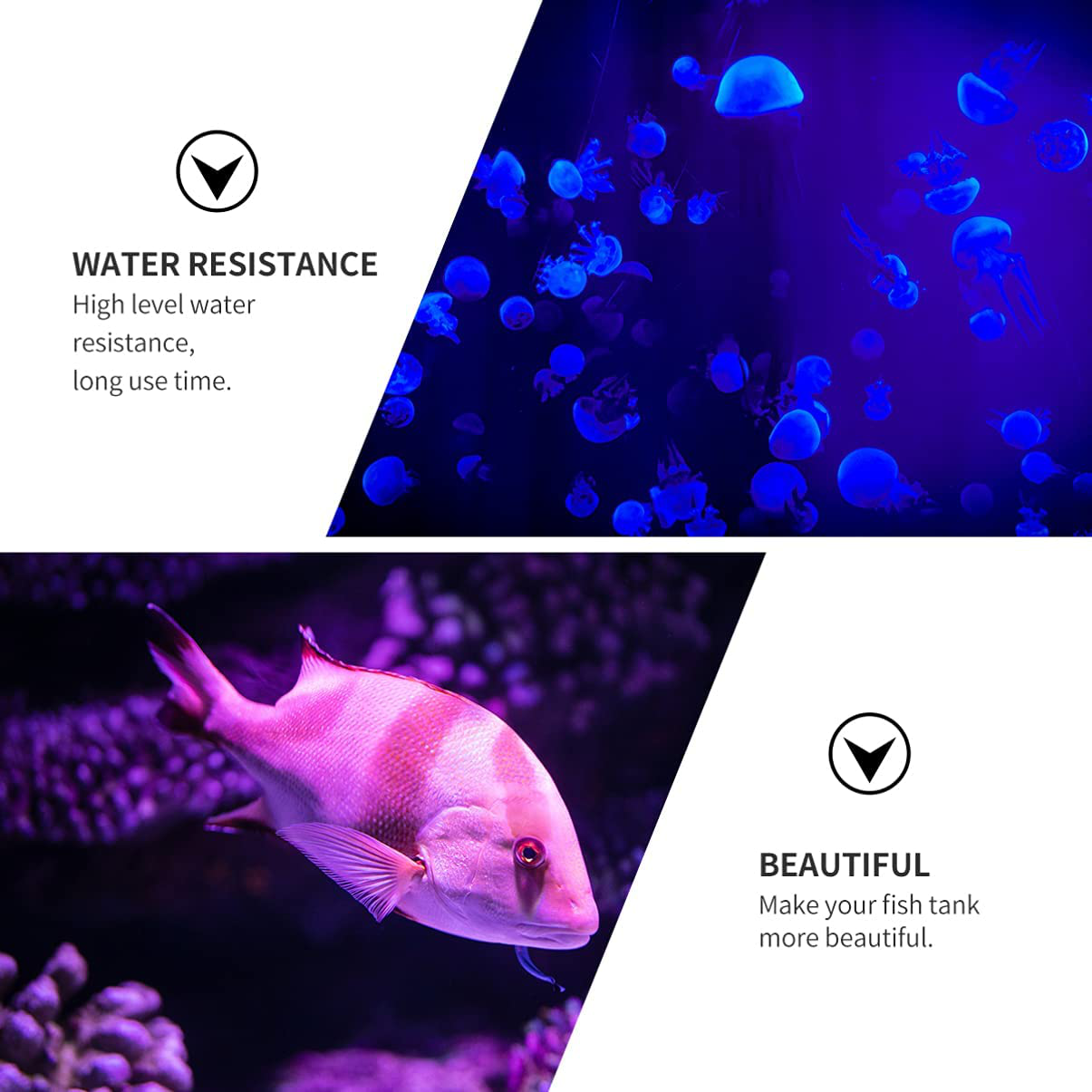 Uonlytech LED Aquarium Light 12W Aquarium Fish Tank Light Fish Tank Bulb for Coral Reef Saltwater Tank Plants Growth