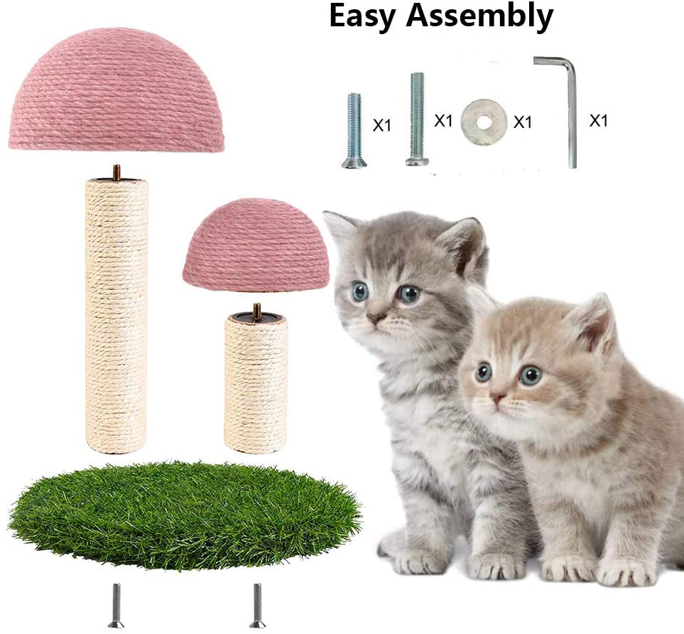 Suvuo Cat Scratching Post, Mushroom Scratching Post for Kittens & Cat, Natural Sisal Cat Scratchers for Indoor Cats Animals & Pet Supplies > Pet Supplies > Cat Supplies > Cat Furniture Suvuo   