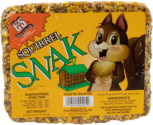C&S Wild Bird Snak and Suet Cakes, 6 Pack Animals & Pet Supplies > Pet Supplies > Small Animal Supplies > Small Animal Food C&S Squirrel Snak  