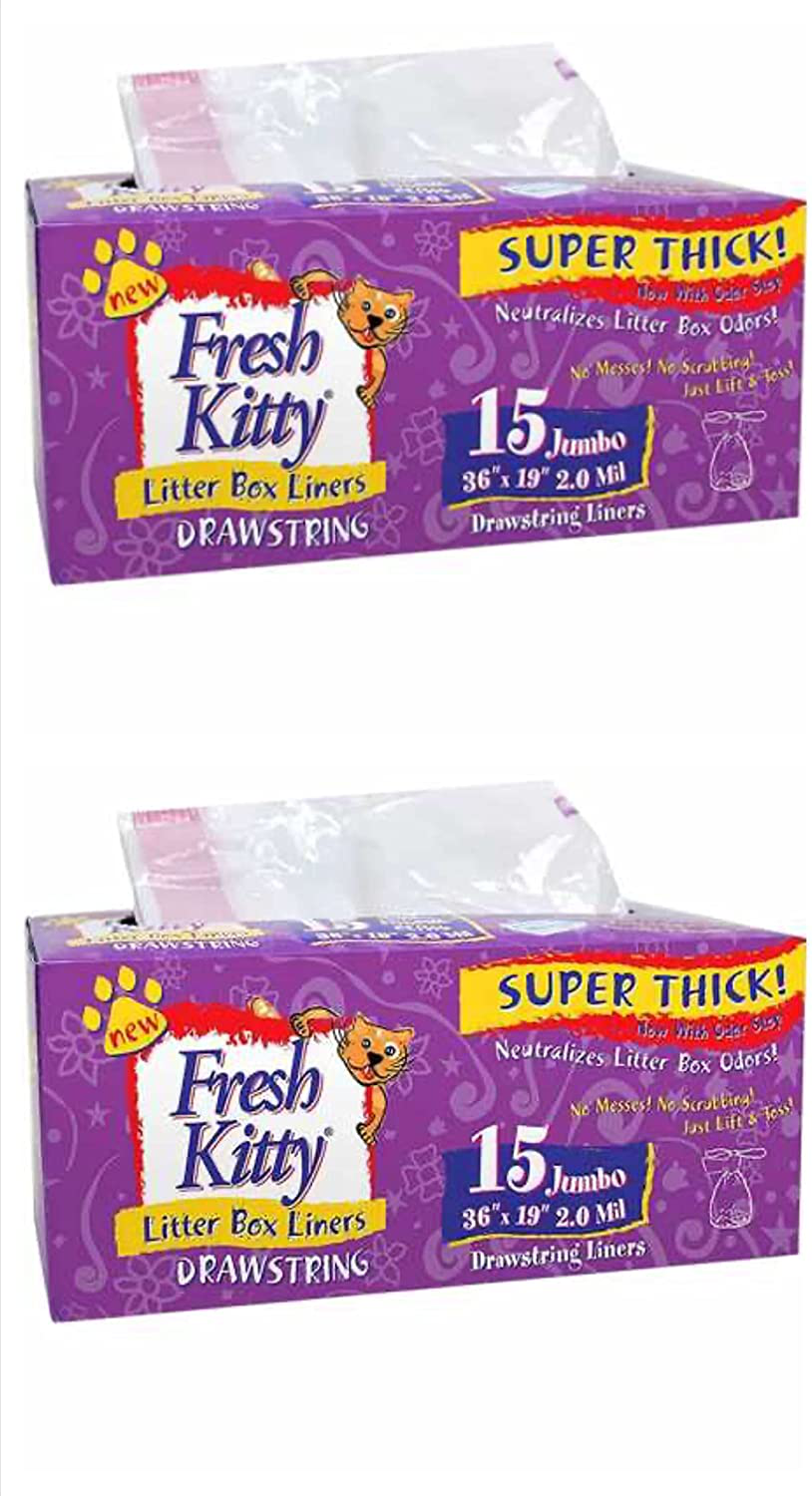 Super Thick, Bags for Pet Cats, 15 Ct Animals & Pet Supplies > Pet Supplies > Cat Supplies > Cat Litter Box Liners Royal Pet Incorporated Two Расk  